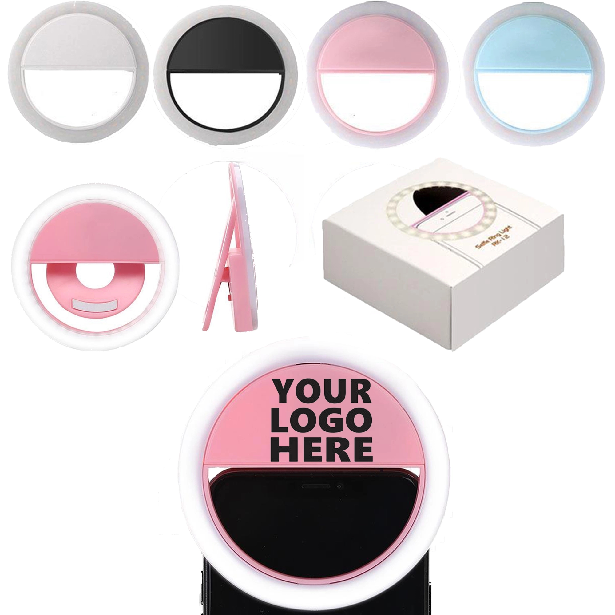 Rechargeable Portable Clip-on Selfie Ring Light Cell Phone 1