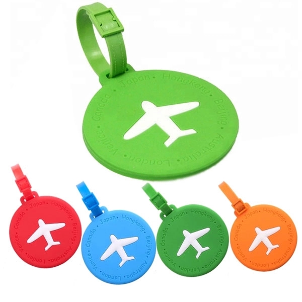 Round Soft PVC Luggage Tag 4