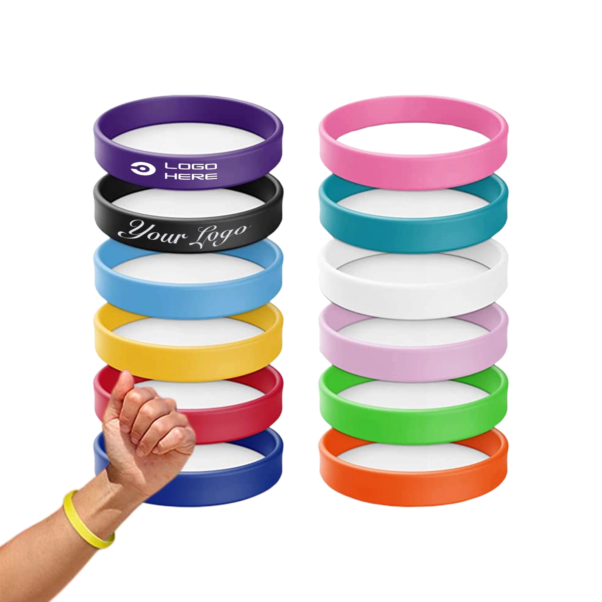 Silicone Wristbands Blank Rubber Bracelets 2
