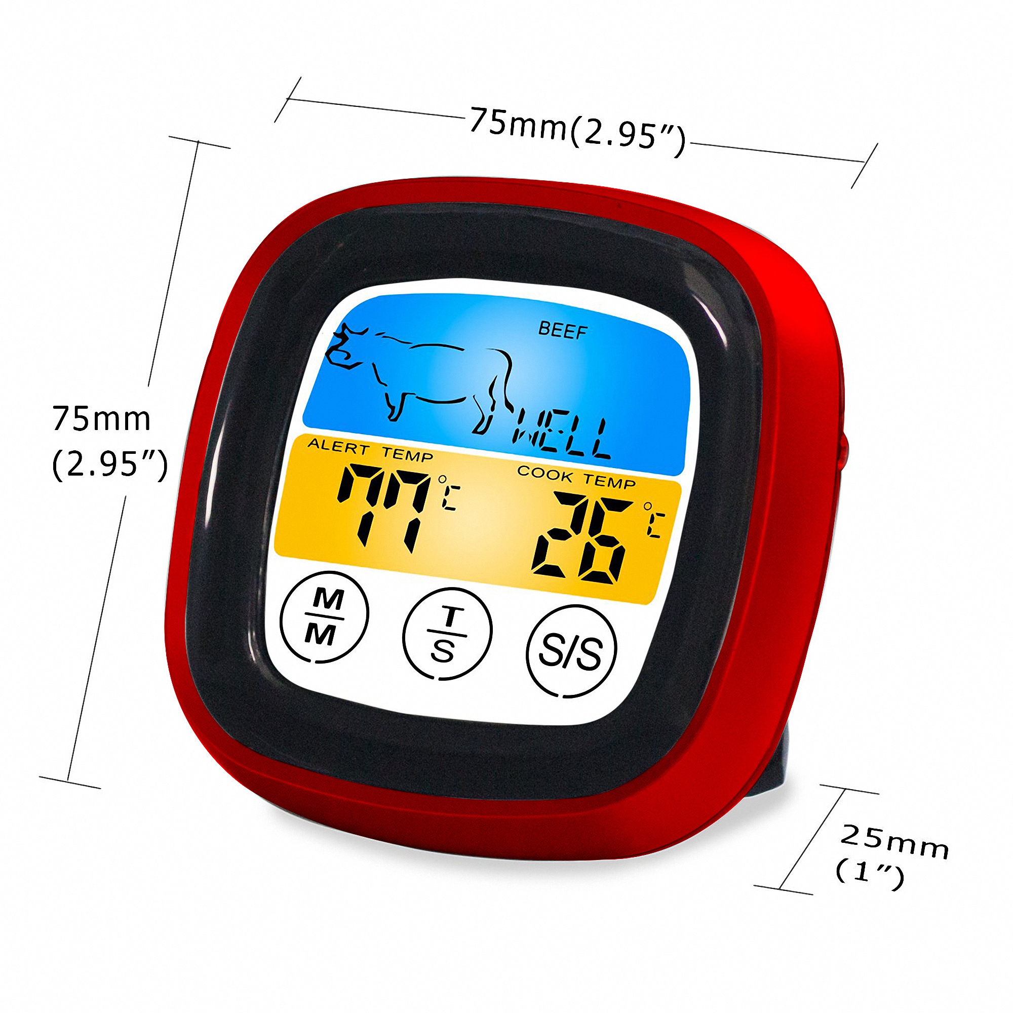 Digital Touchscreen Meat Thermometer for Cooking and Grilling 2