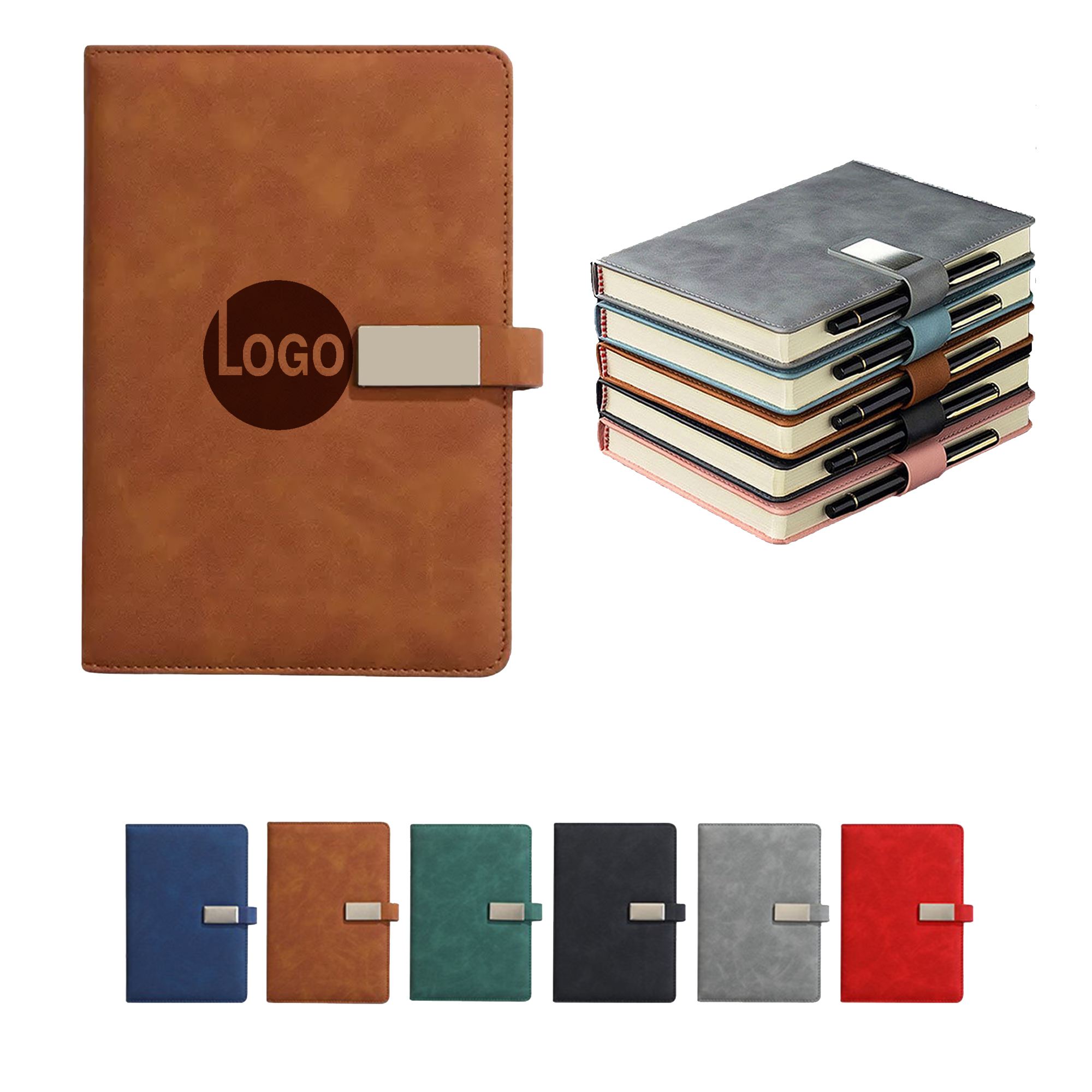 A5 Leather Notebook with Pen 4