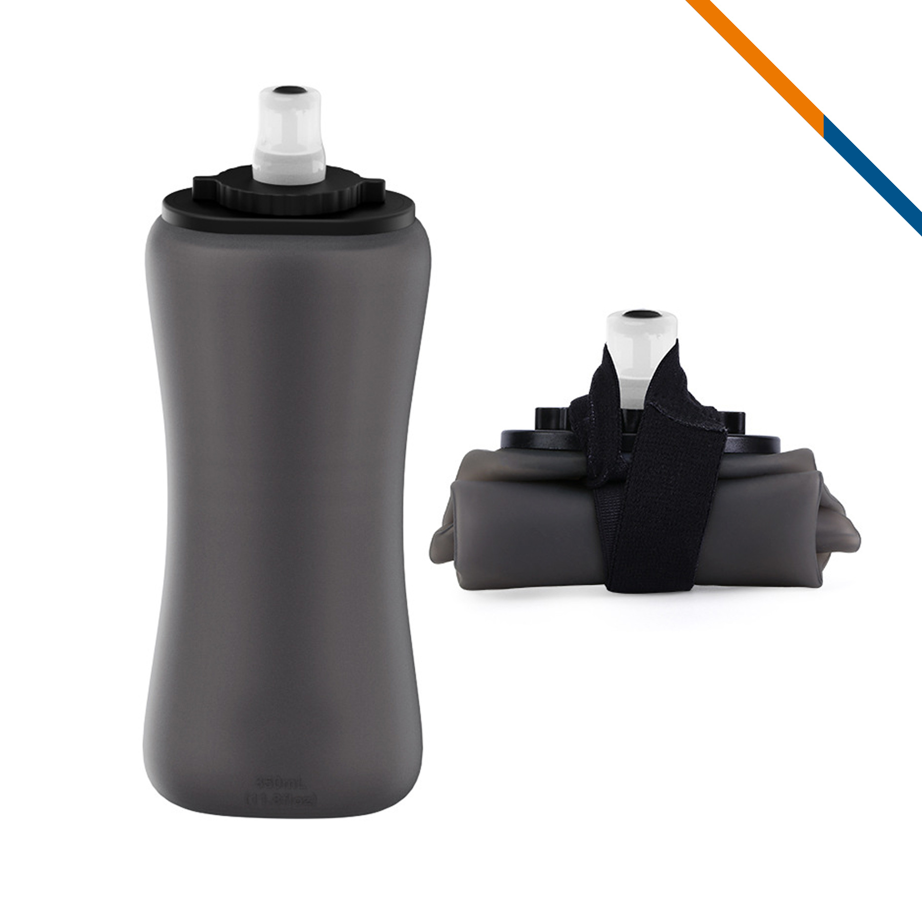 Tovin Collapsible Silicone Water Bottle - 12 OZ. 2