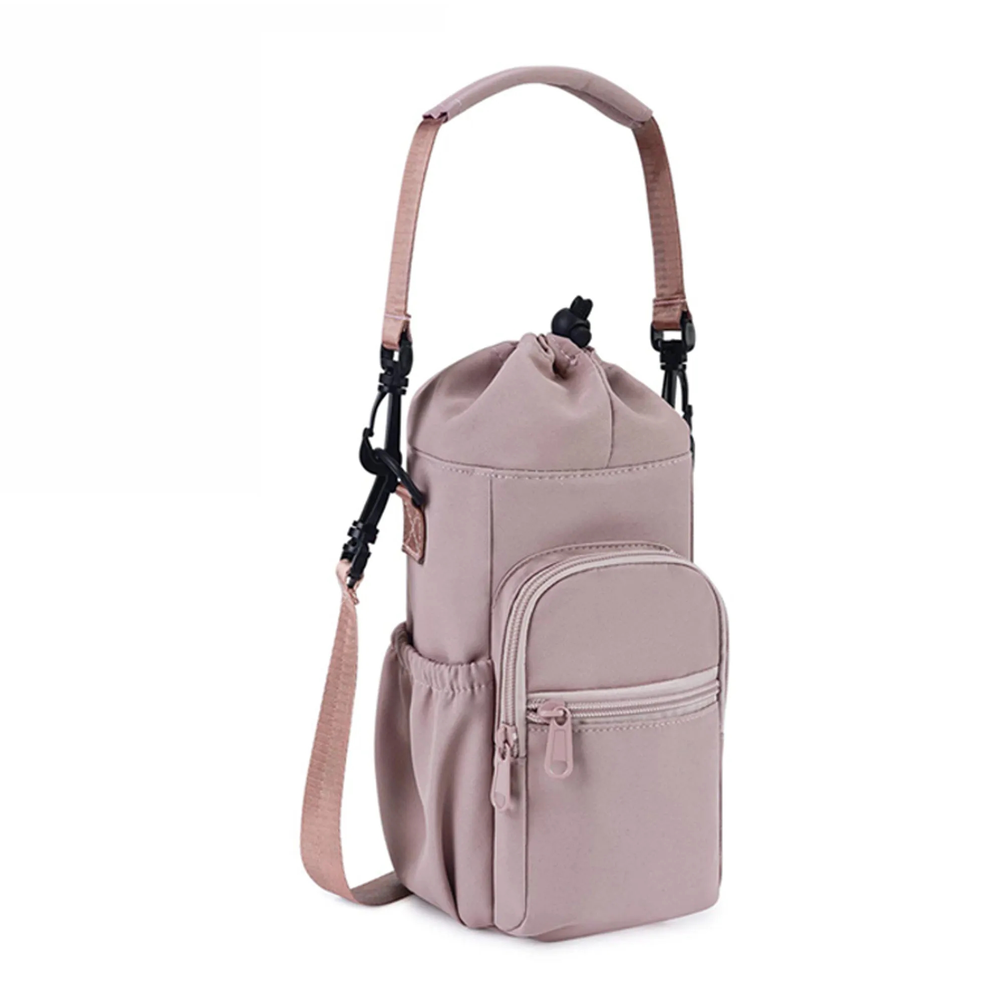 Water Bottle Drawstring Carrier Bag with Phone Pocket 5