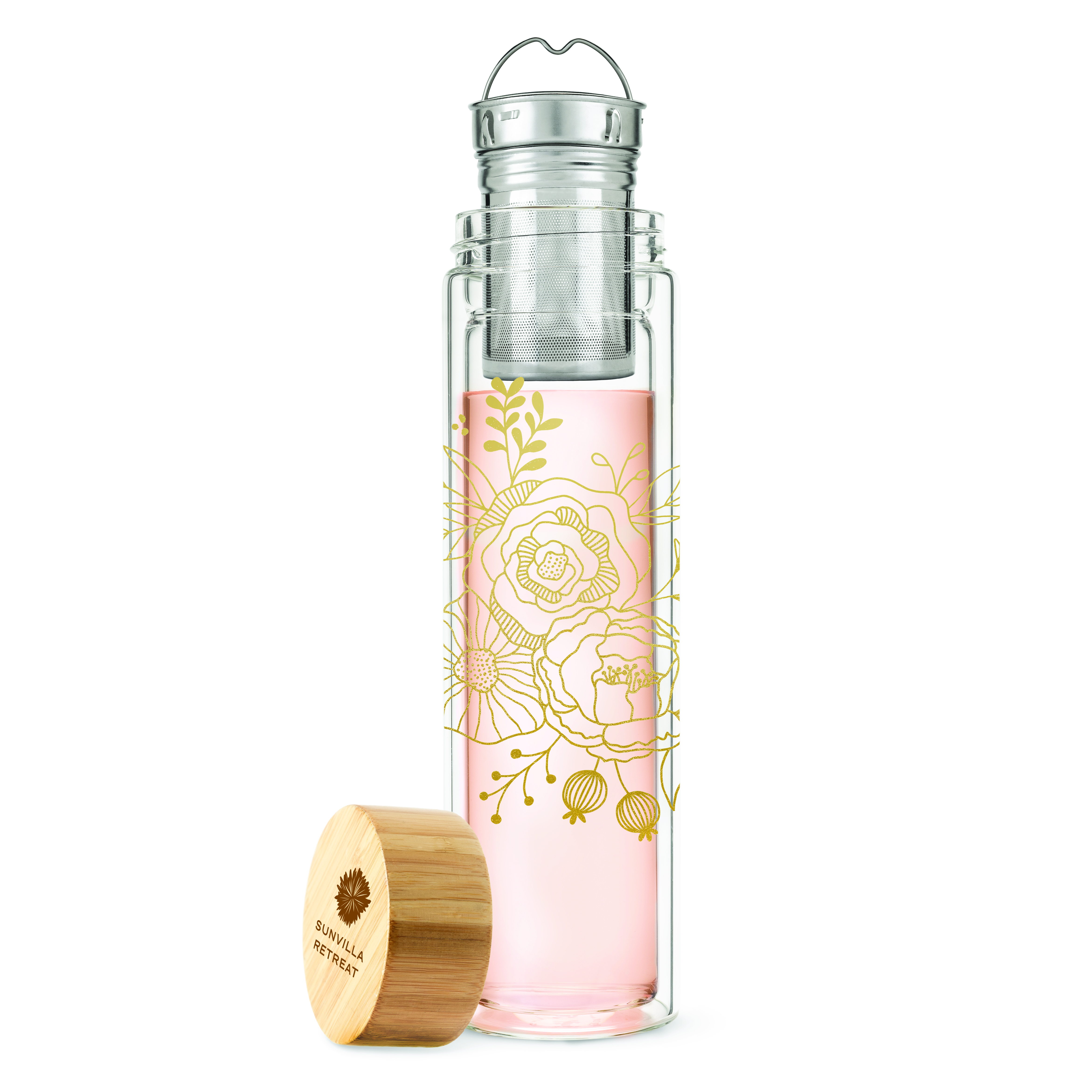 Pinky Up® Blair™ Glass Travel Tea Mug 5