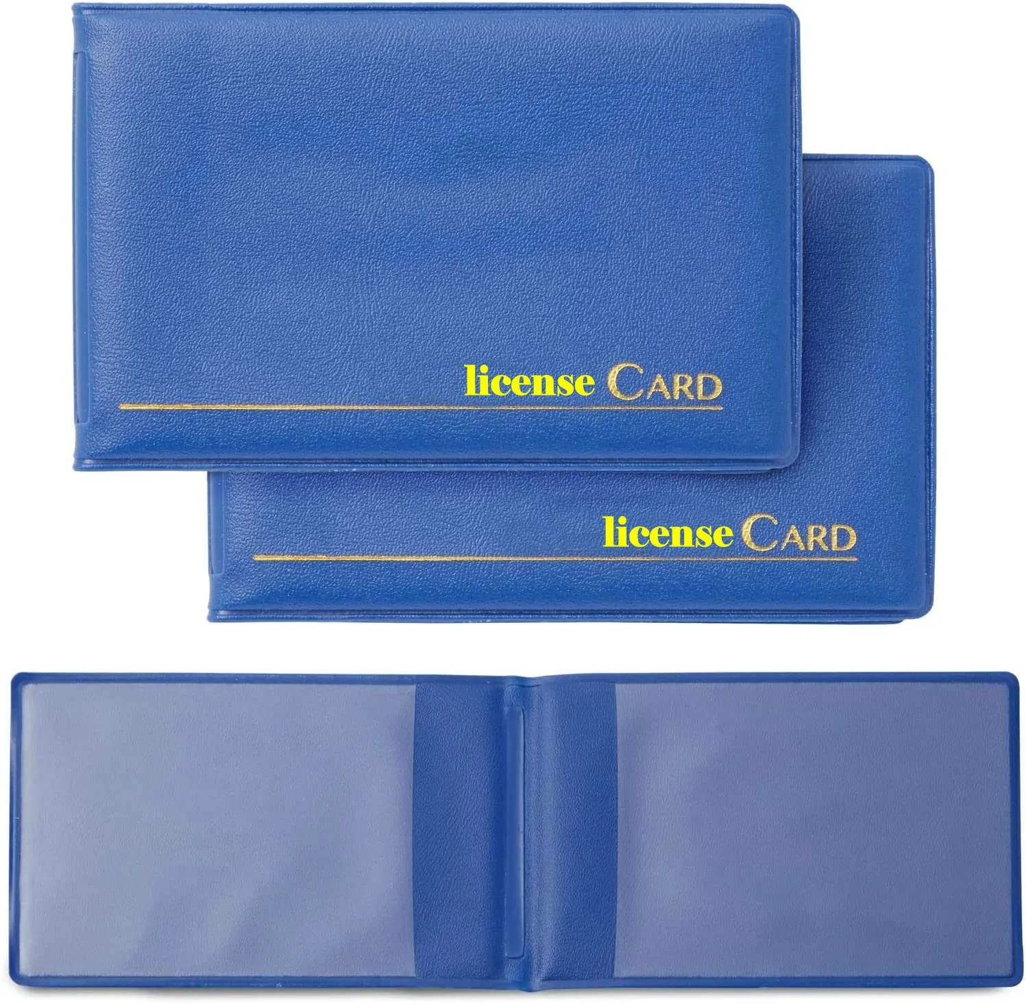 Card Holder with 2 Clear Sleeves Social Security Protector, promotional clip with logo imprint 2