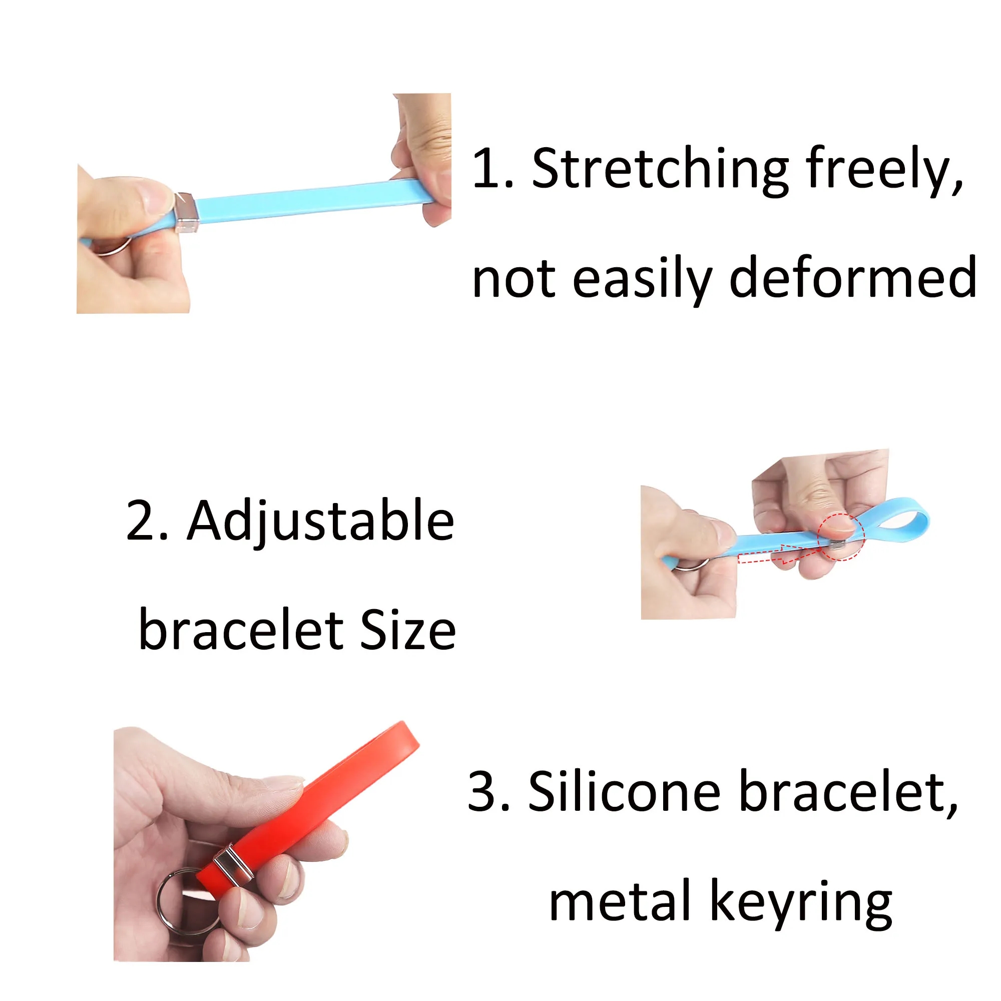 Silicone Bracelet Keychain 1