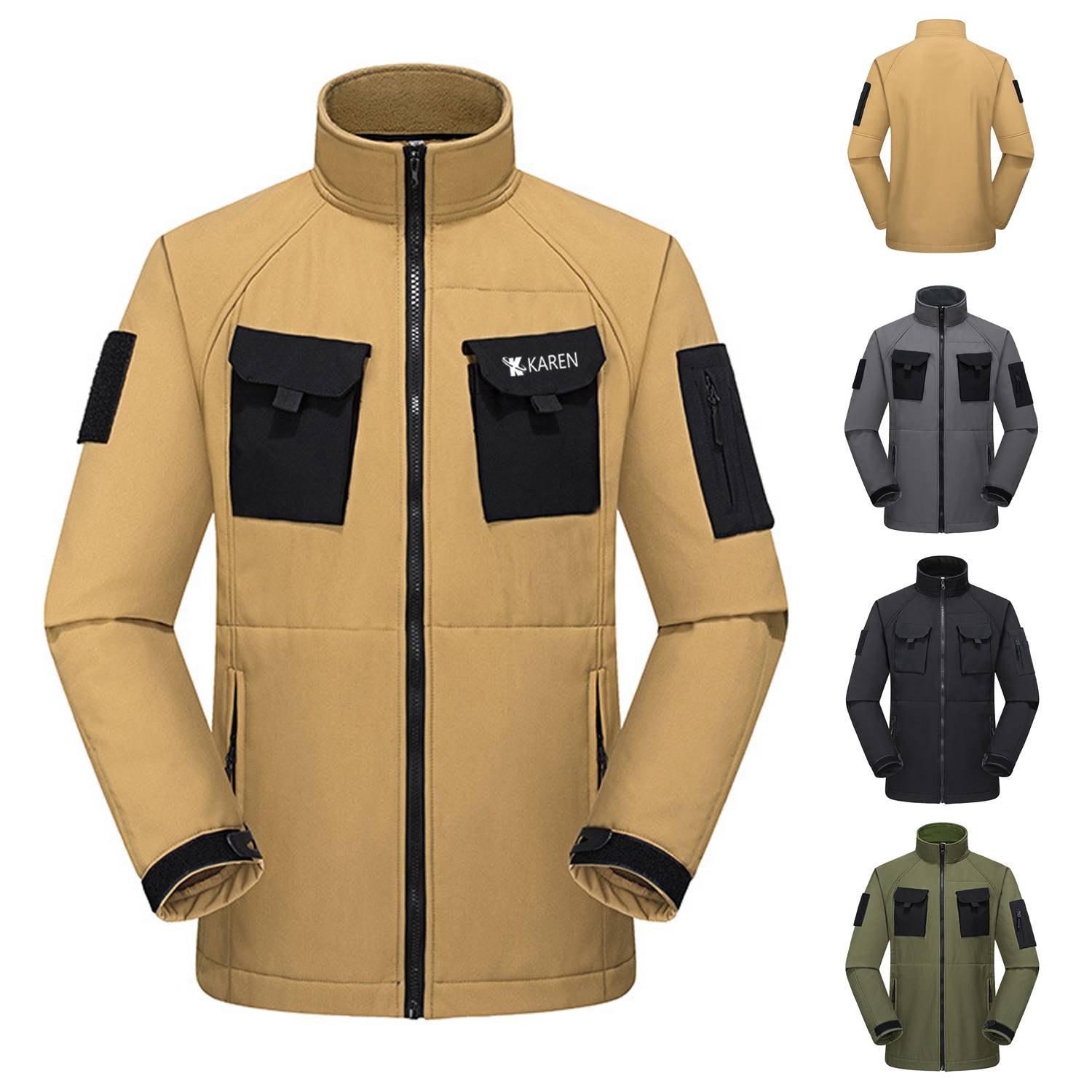Waterproof Multi Pocket Polyester Tactical Outdoor Jacket 13