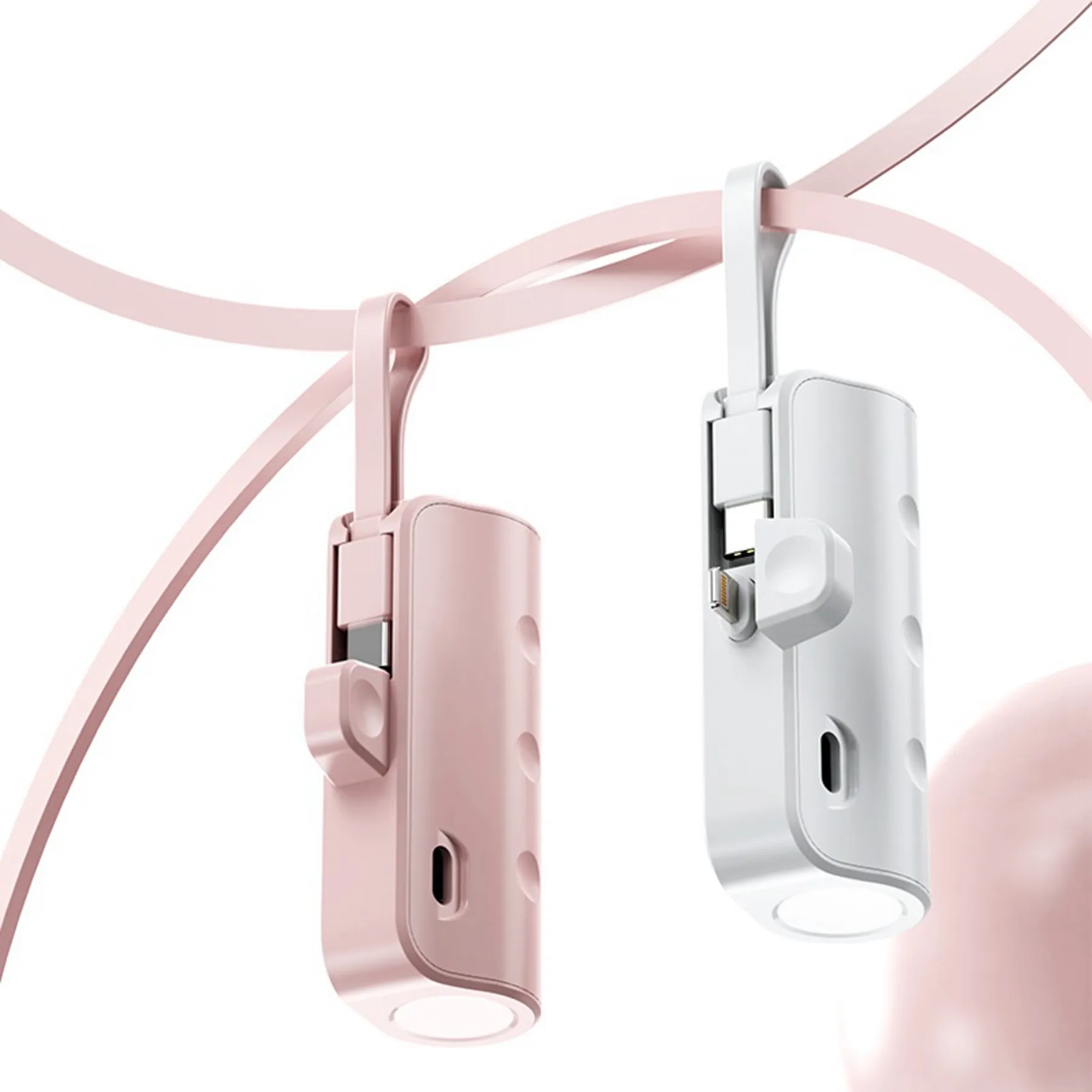 2 in 1 Pocket Keychain Emergency Powerbank with Cable 12