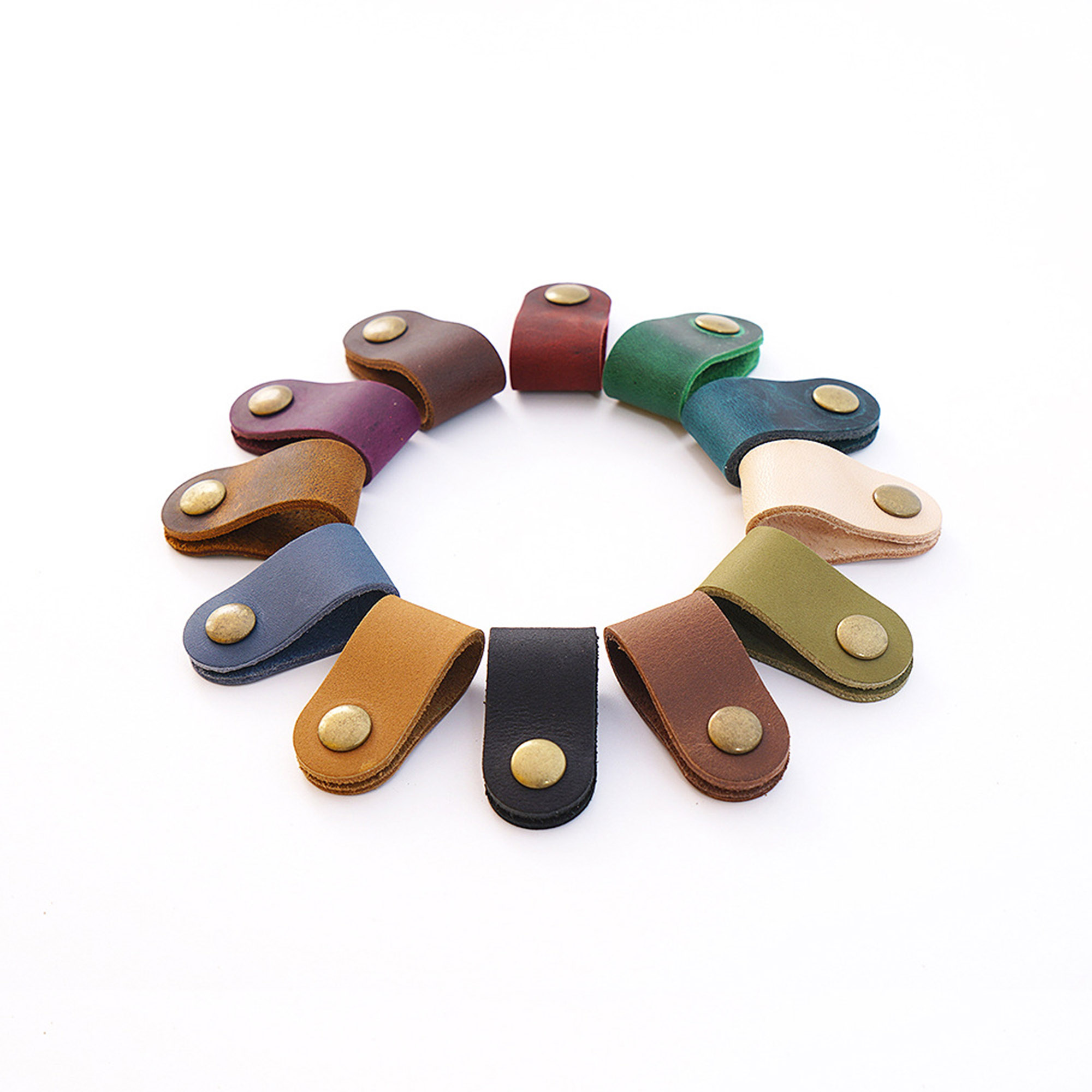 Genuine Leather Cord Organizer USB Holder 2