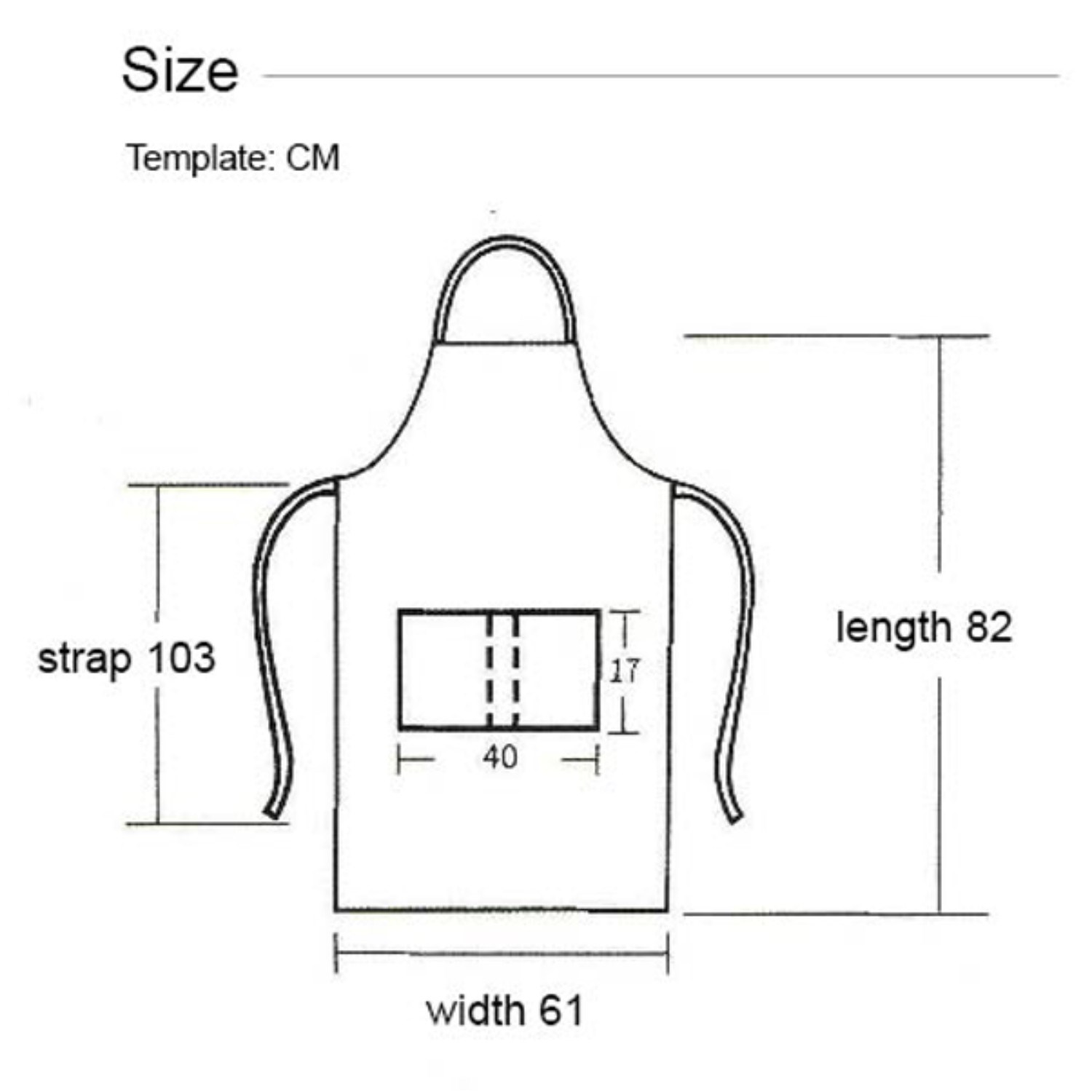 13 oz. Thick Canvas Kitchen Apron w/ 2 Pockets, Antifouling 3