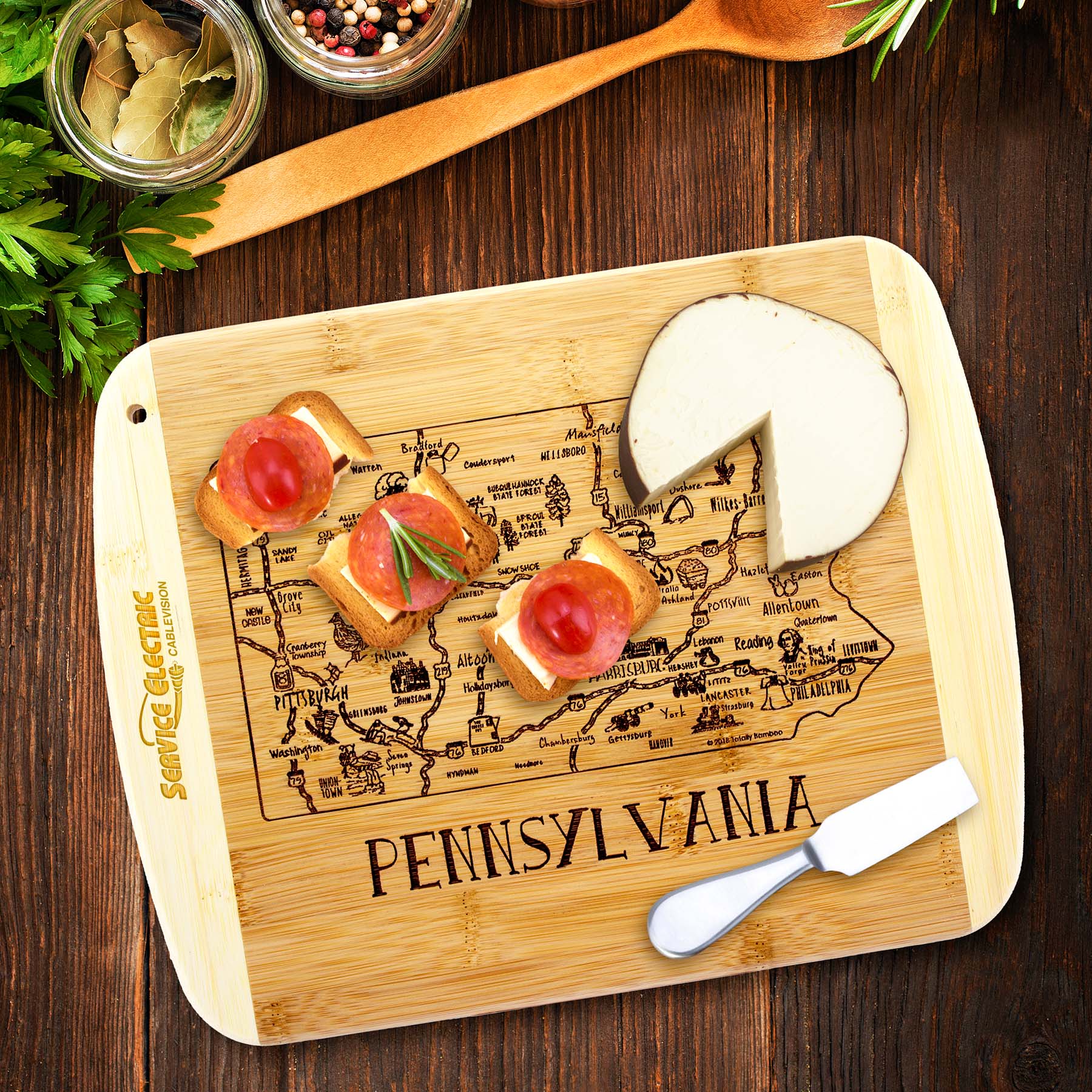 A Slice of Life Pennsylvania Serving & Cutting Board 1