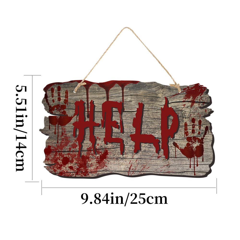 Halloween Christmas Welcome Home Wooden Door Signs Decor 7