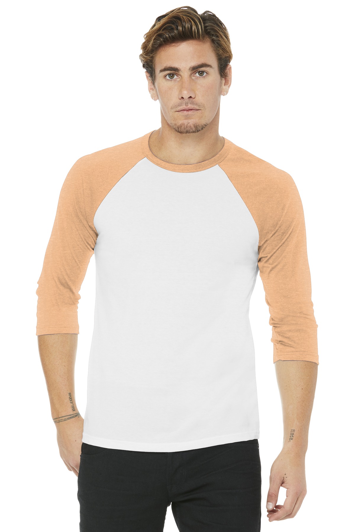 BELLA+CANVAS Unisex 3/4-Sleeve Baseball Tee. BC3200 12