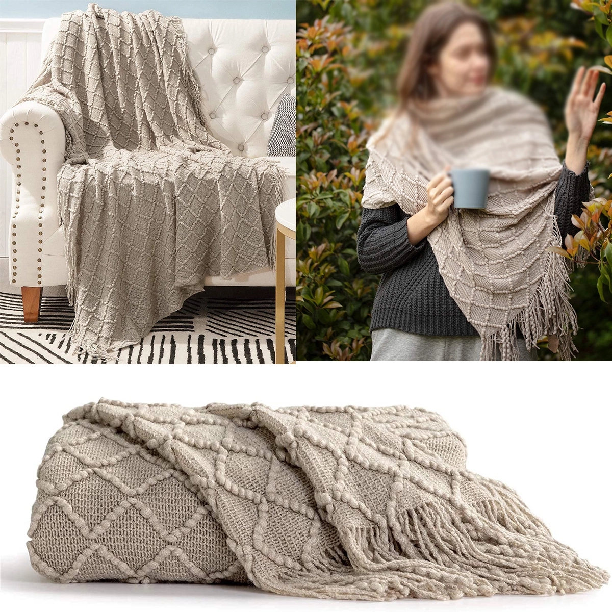 Bedsure Throw Knitted Blanket 4