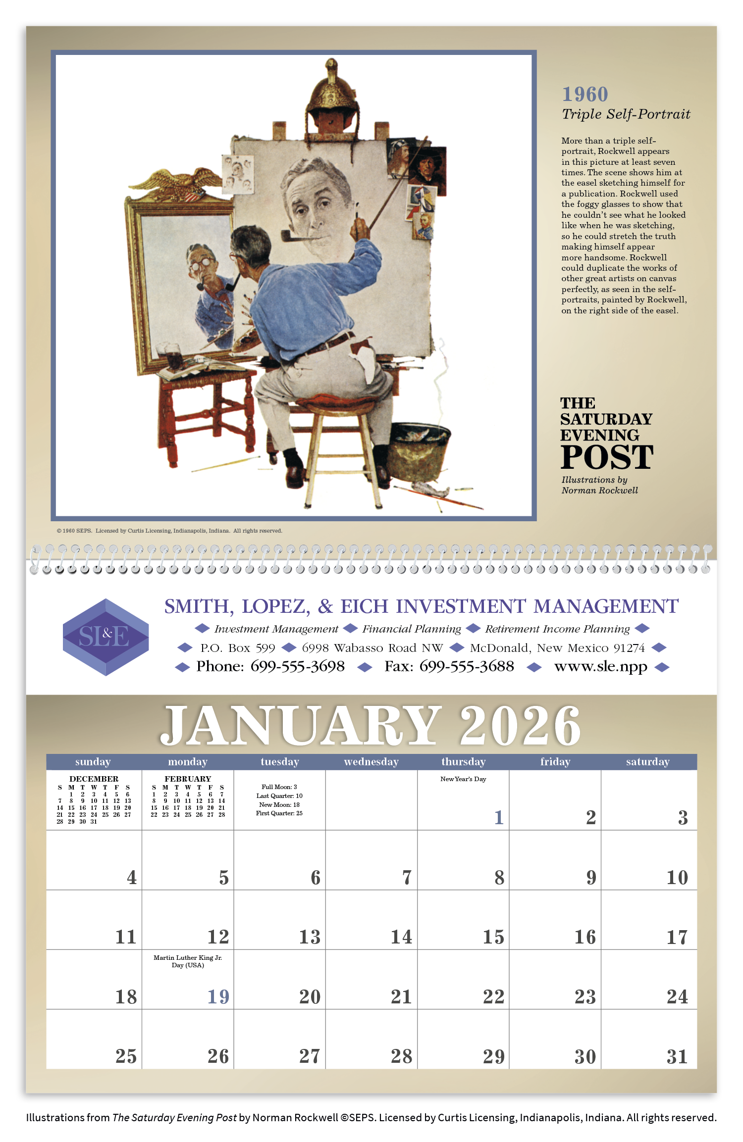 Triumph® Calendars The Saturday Evening Post Illustrations by Norman Rockwell Calendar 39
