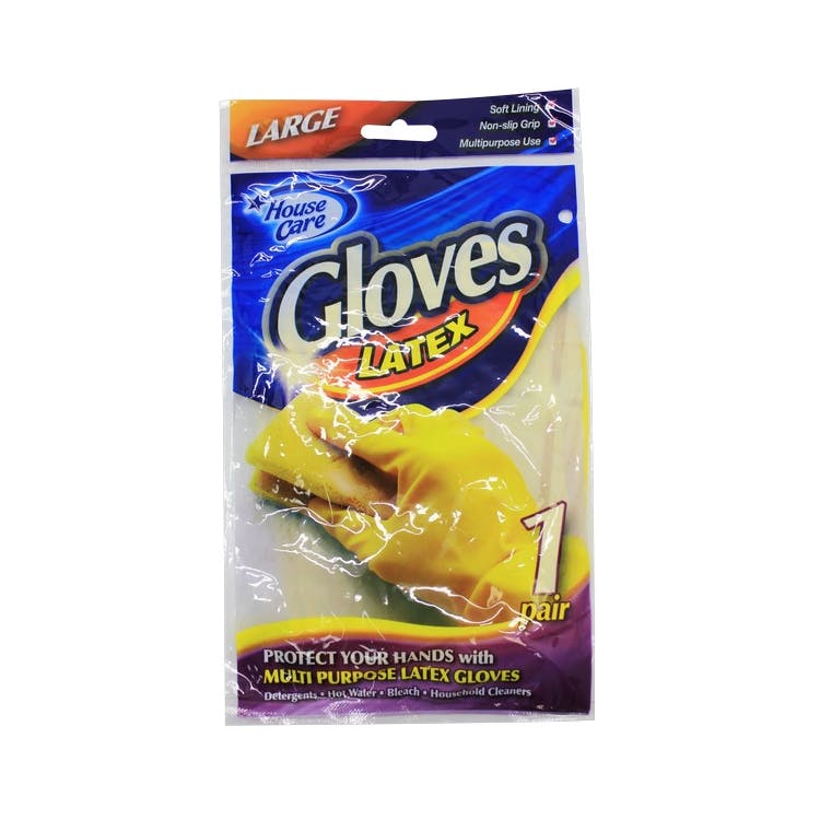 Latex Kitchen Gloves Yellow Large 2