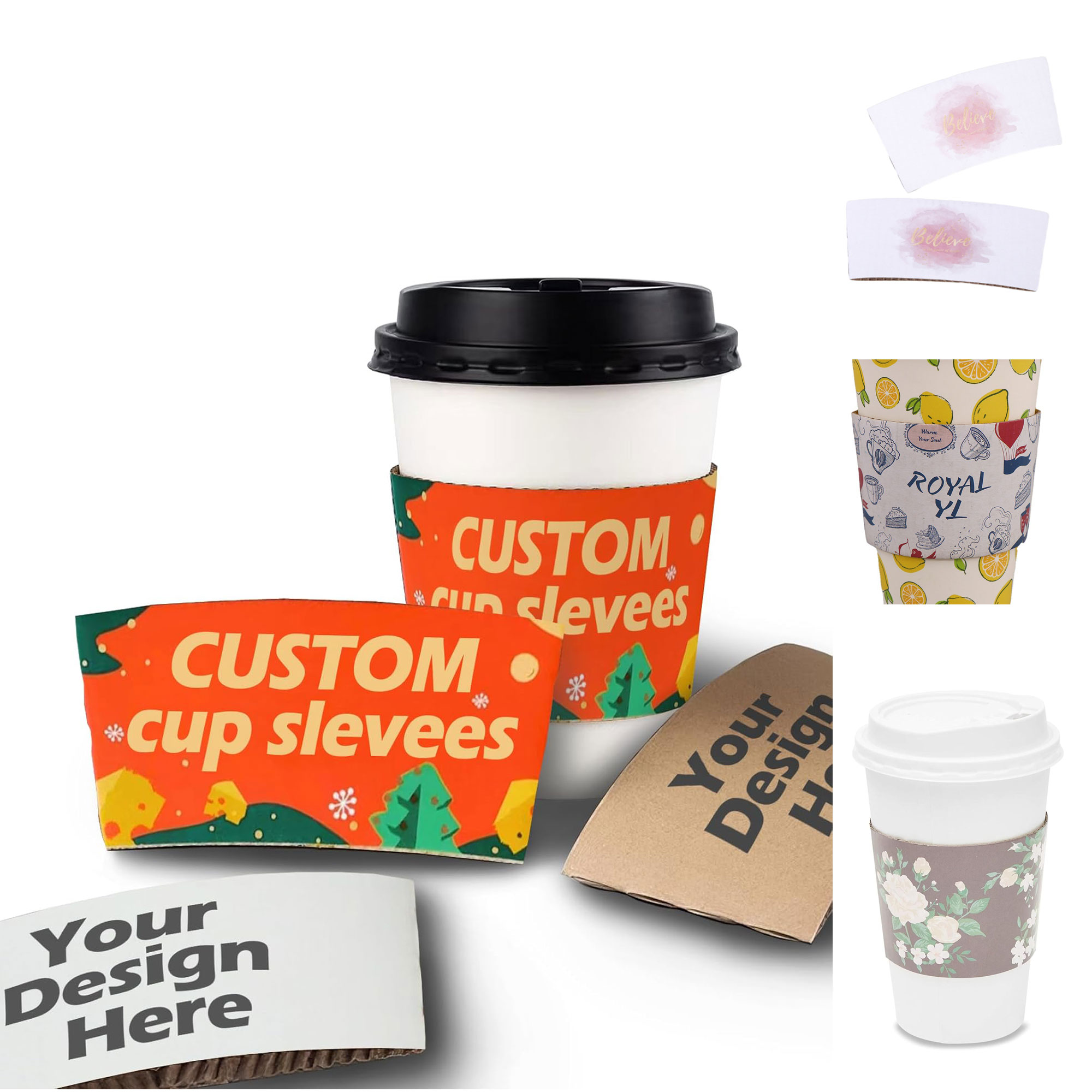 12oz 16oz Disposable Paper Cup Sleeve 2