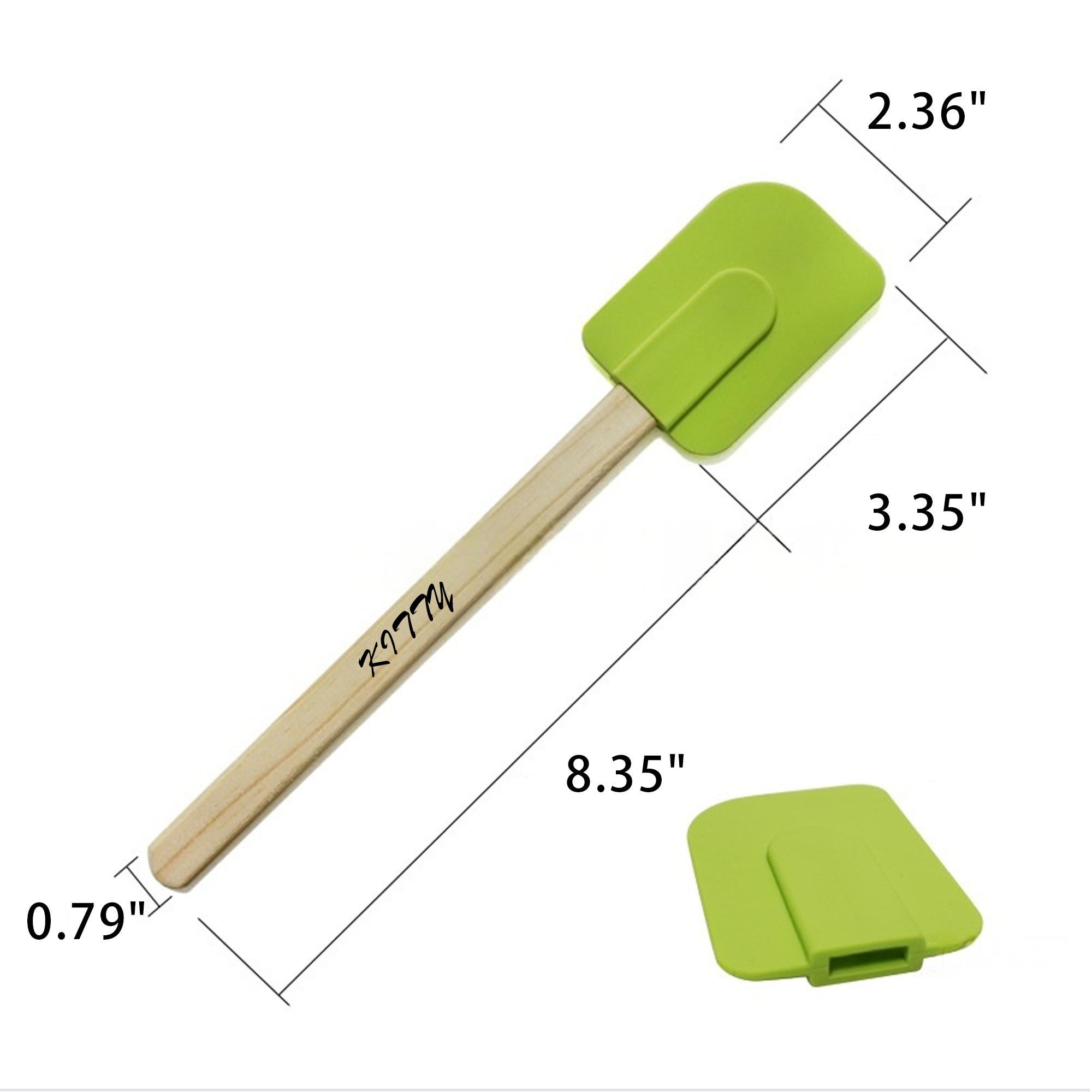 Silicone Spatulawith Bamboo Handle 5