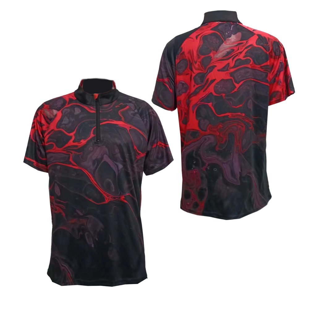 Men's 1/4 Zip Short Sleeve Smooth Polyester Shirt with Fleece Backing 3