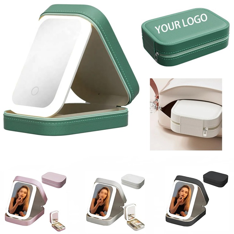 Travel Makeup Bag with LED Mirror 3