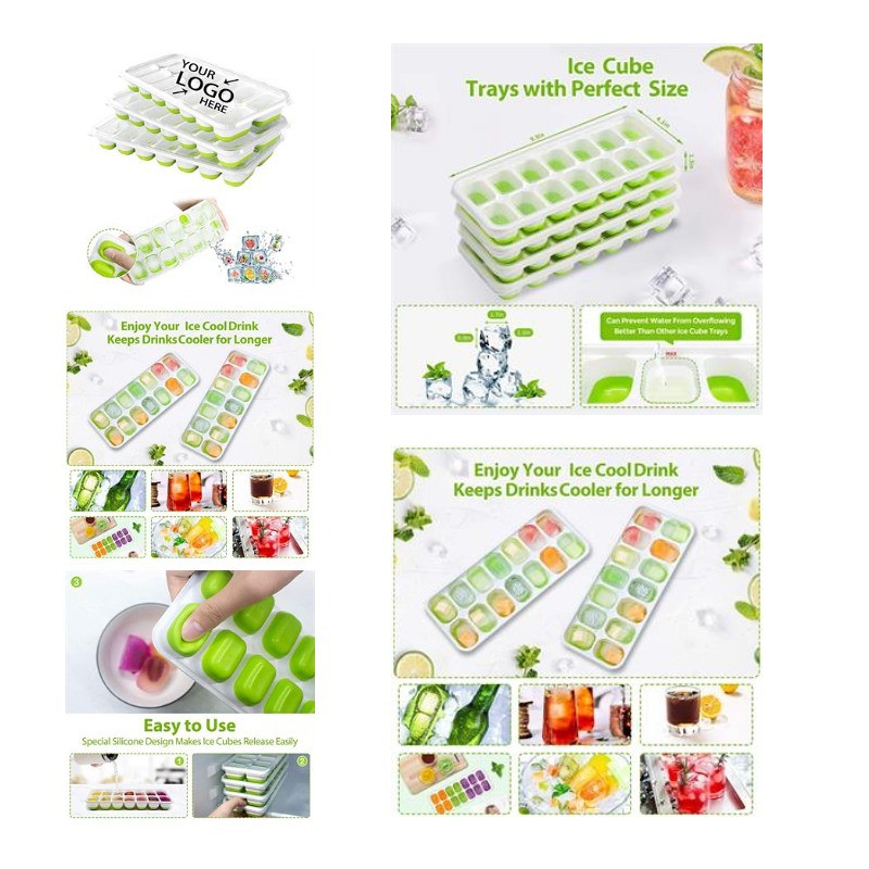 Flexible Silicone Ice Cube Tray 1