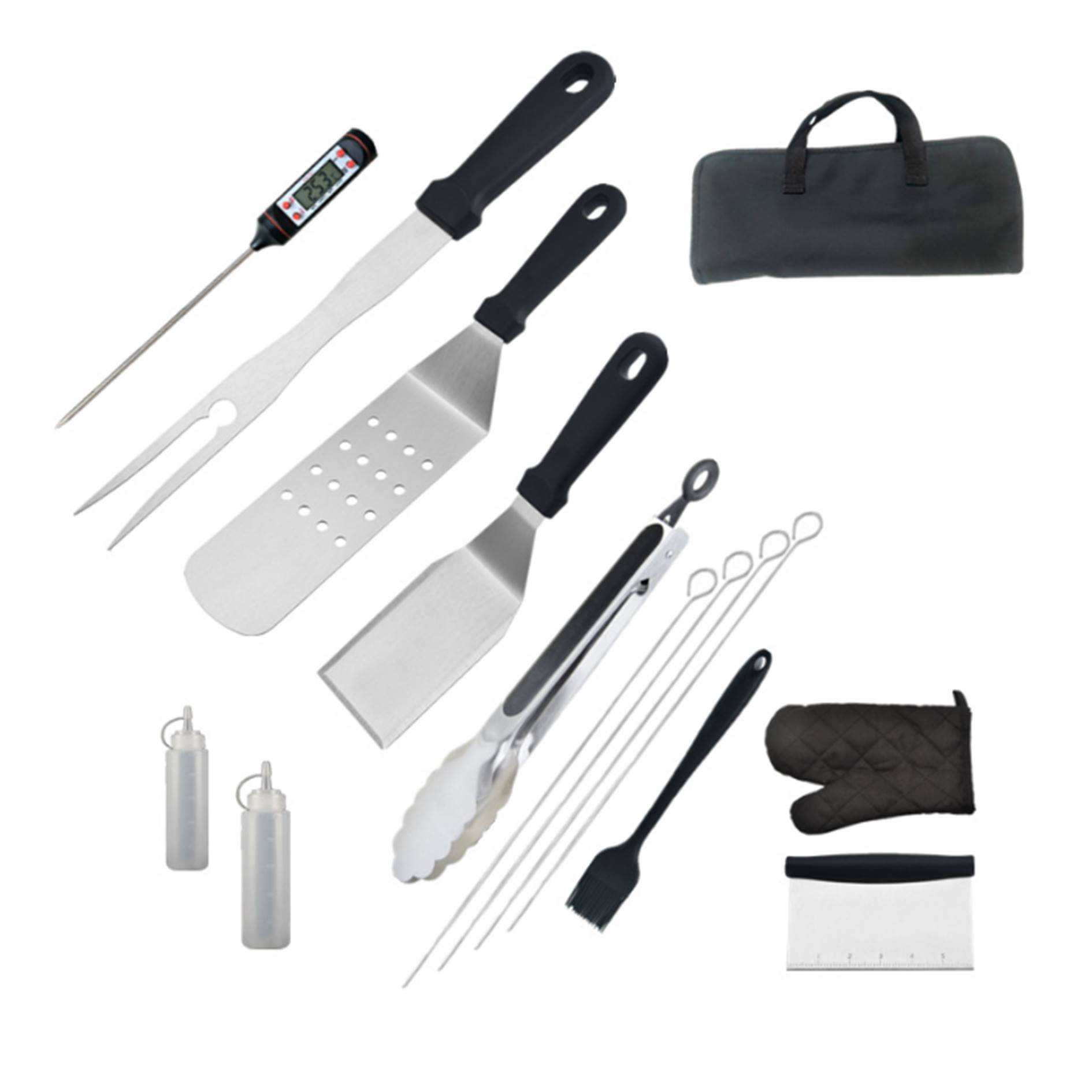 14 Pieces Stainless BBQ Tool Set 3