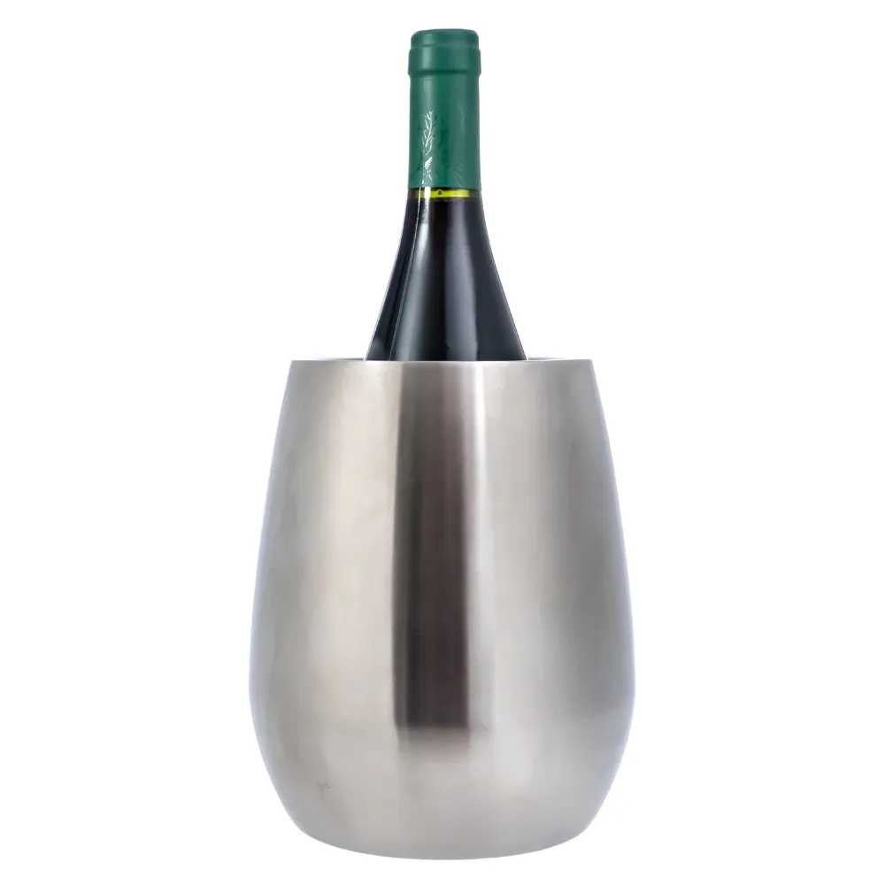 Stainless Steel Insulated Round 1-Bottle Chiller 4