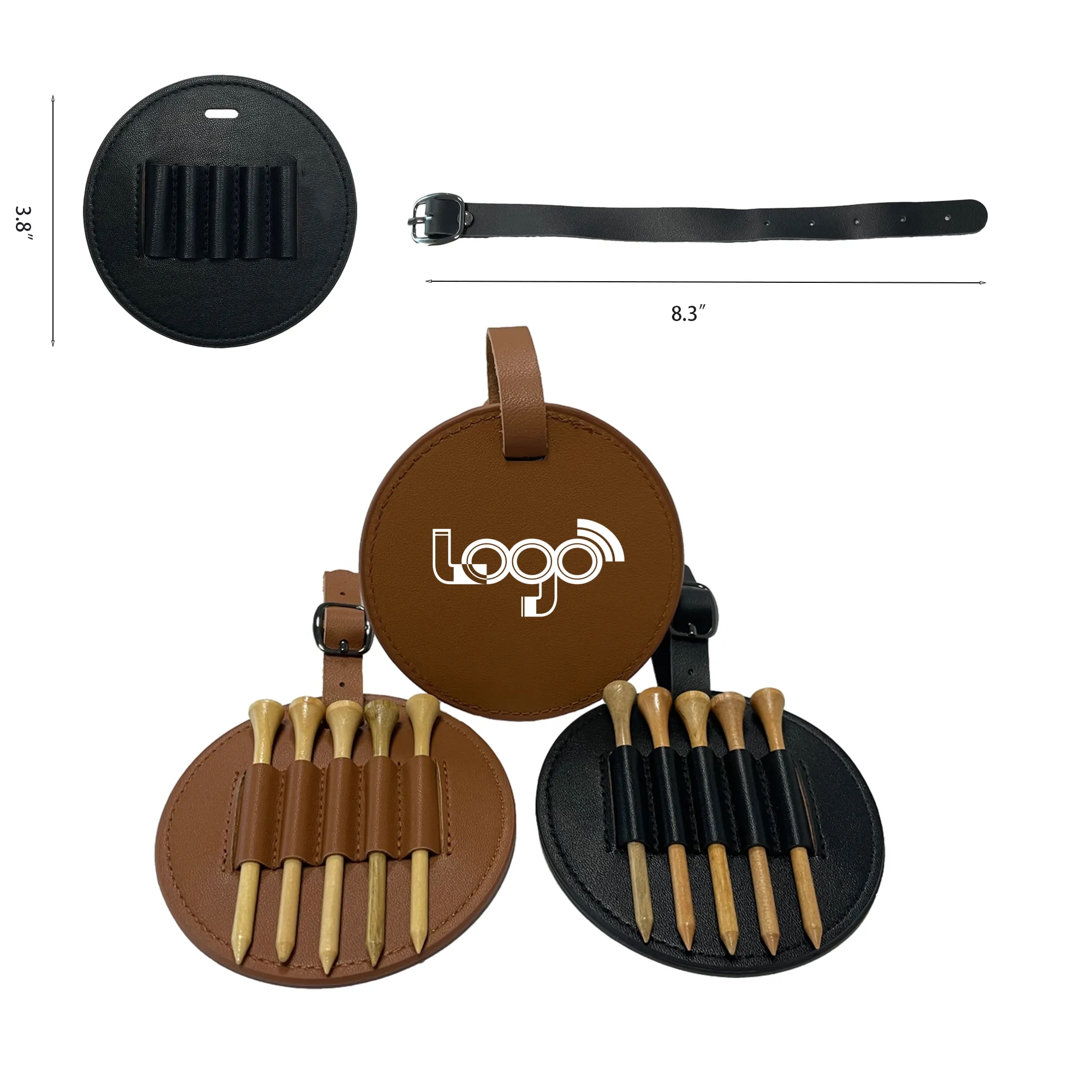 MOQ 50PCS Leather Golf Tee Holder 1