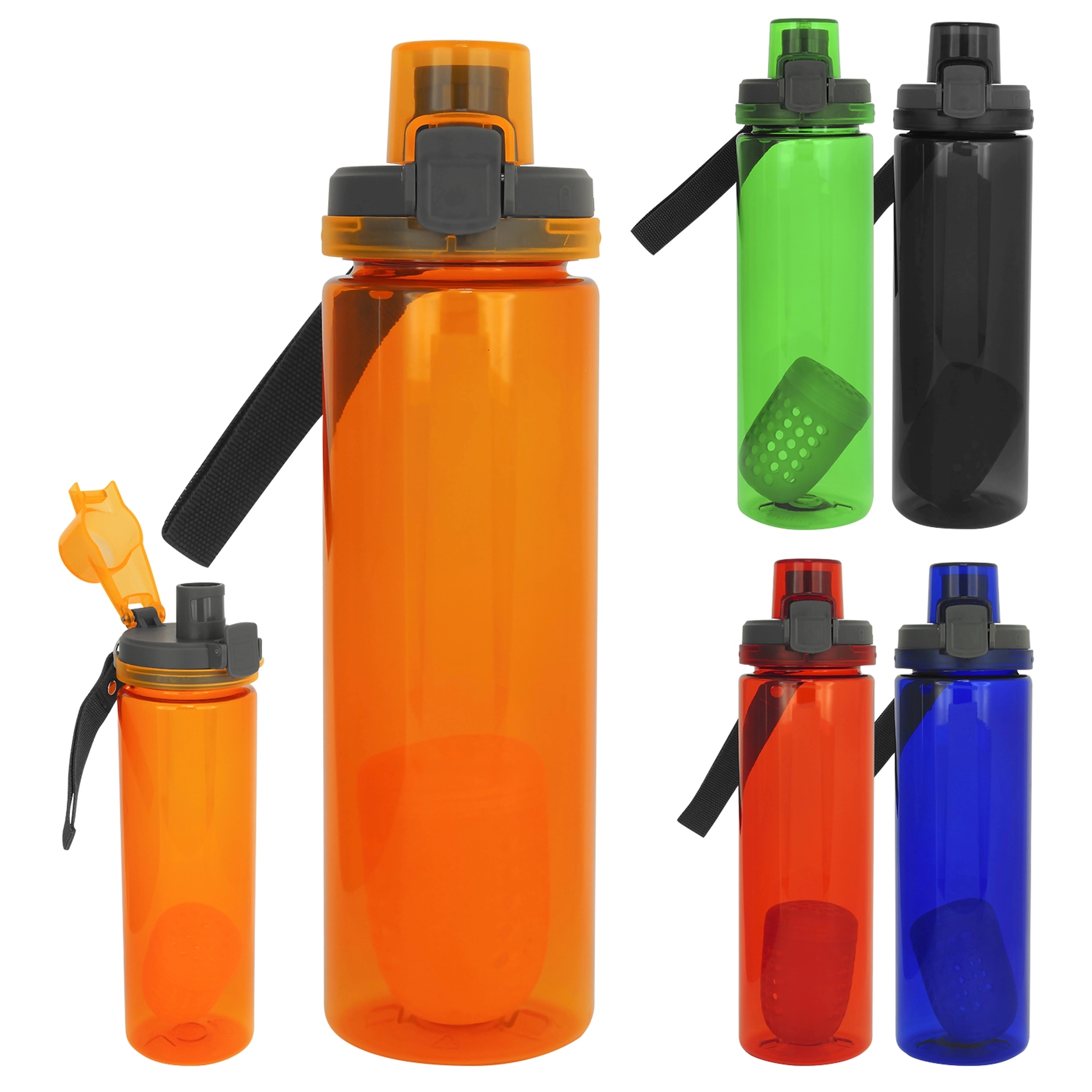 Locking Lid 24 oz. Colorful Bottle With Floating Infuser 2