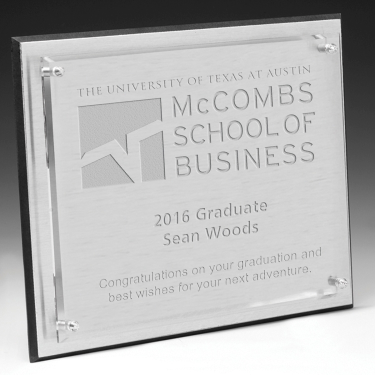 Brushed Aluminum Laser Engraved Plaque (8"x10"x1") 2