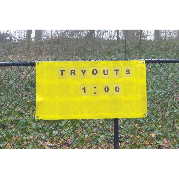 Yellow Vinyl Changeable Letter Banner - 4' x 6' 1
