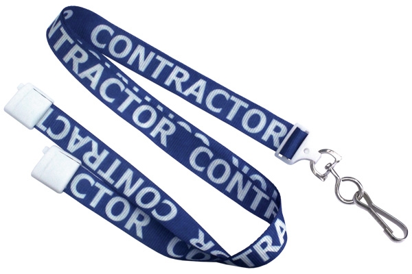 5/8" Dye Sublimated Breakaway Lanyard (Contractor) 1