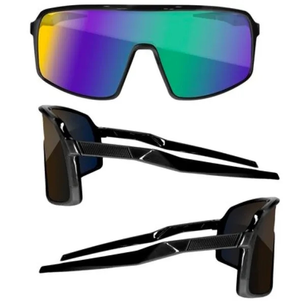 Sport Viper Mirror Sunglasses W/ 1 Color Lens Imprint 7