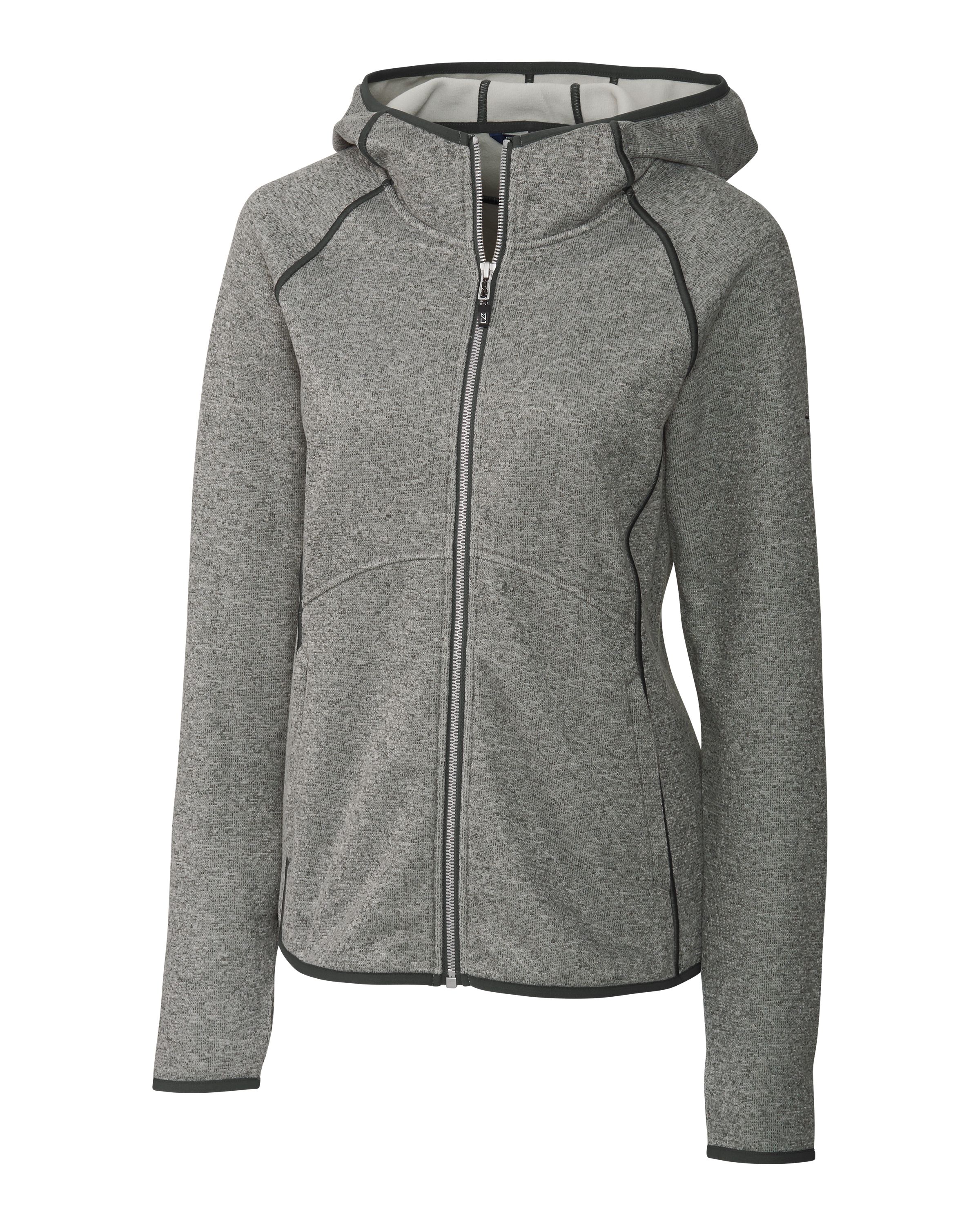 Cutter & Buck Mainsail Sweater-Knit Womens Full Zip Hooded Jacket 34