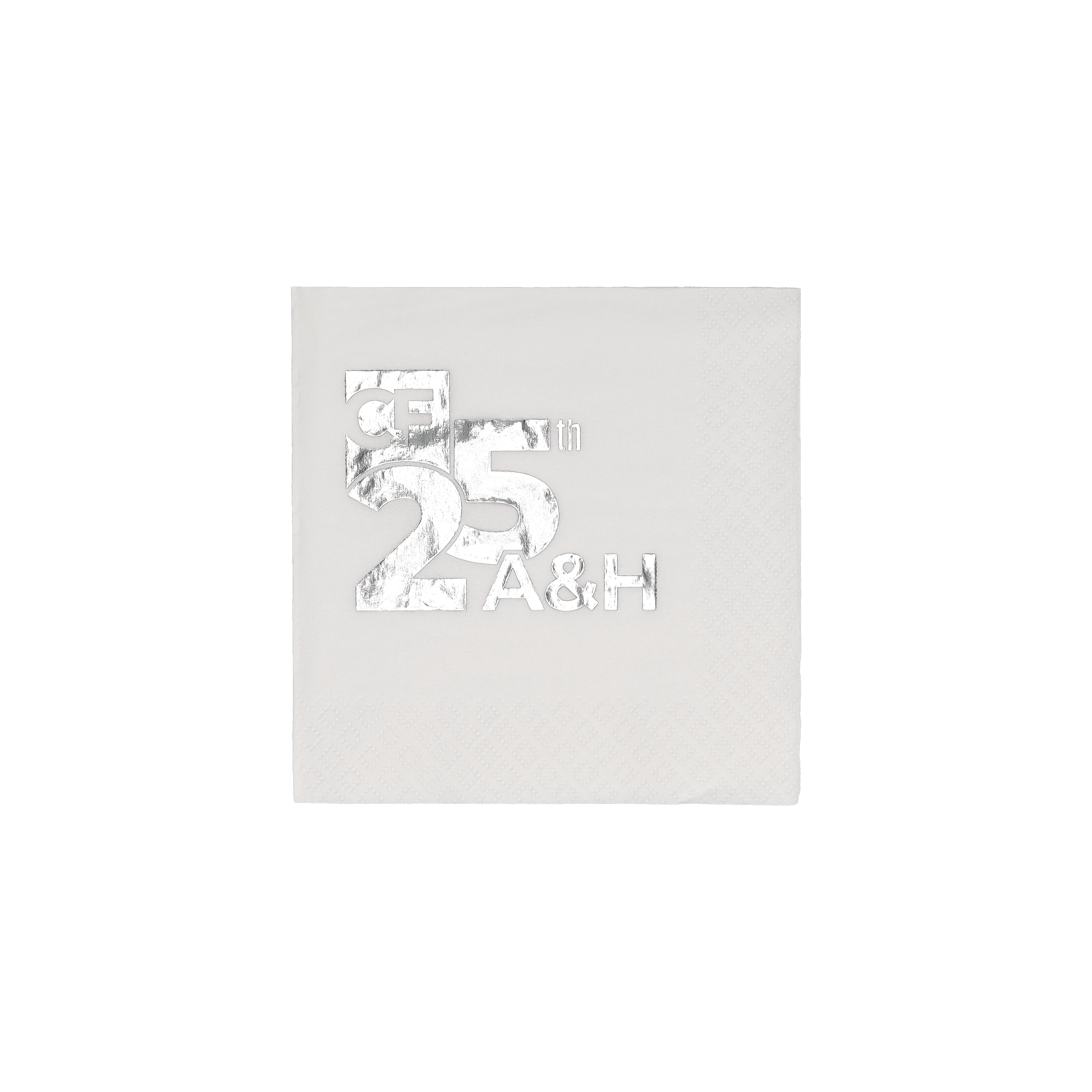 Beverage Napkin 3 Ply 1/4 Fold White Tradition Print 3