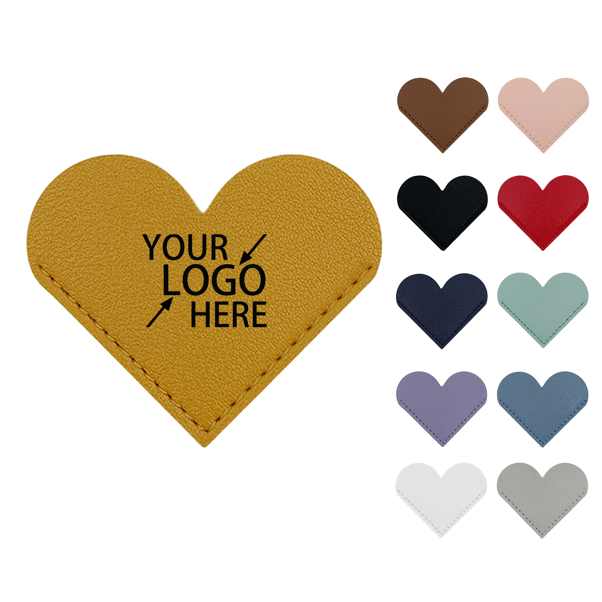 PU Leather Heart Bookmark 2