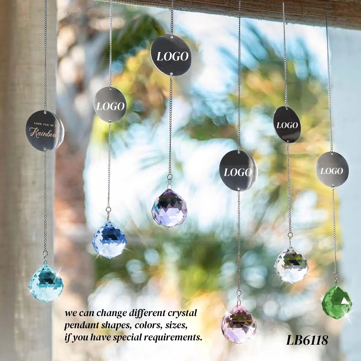 Custom Crystal Ball Christmas Ornaments Prism Suncatcher 2