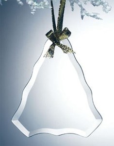 Beveled Jade Glass Ornament - Tree 1