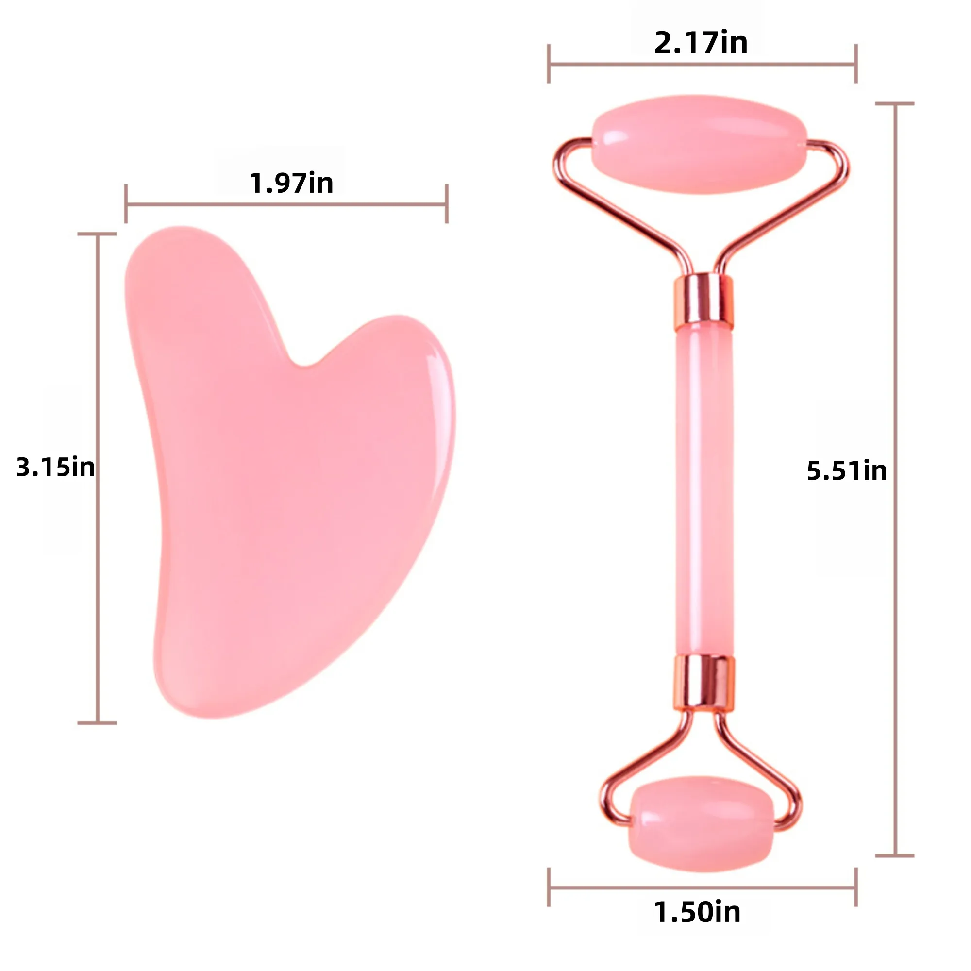 Facial roller and gua sha massager set 7