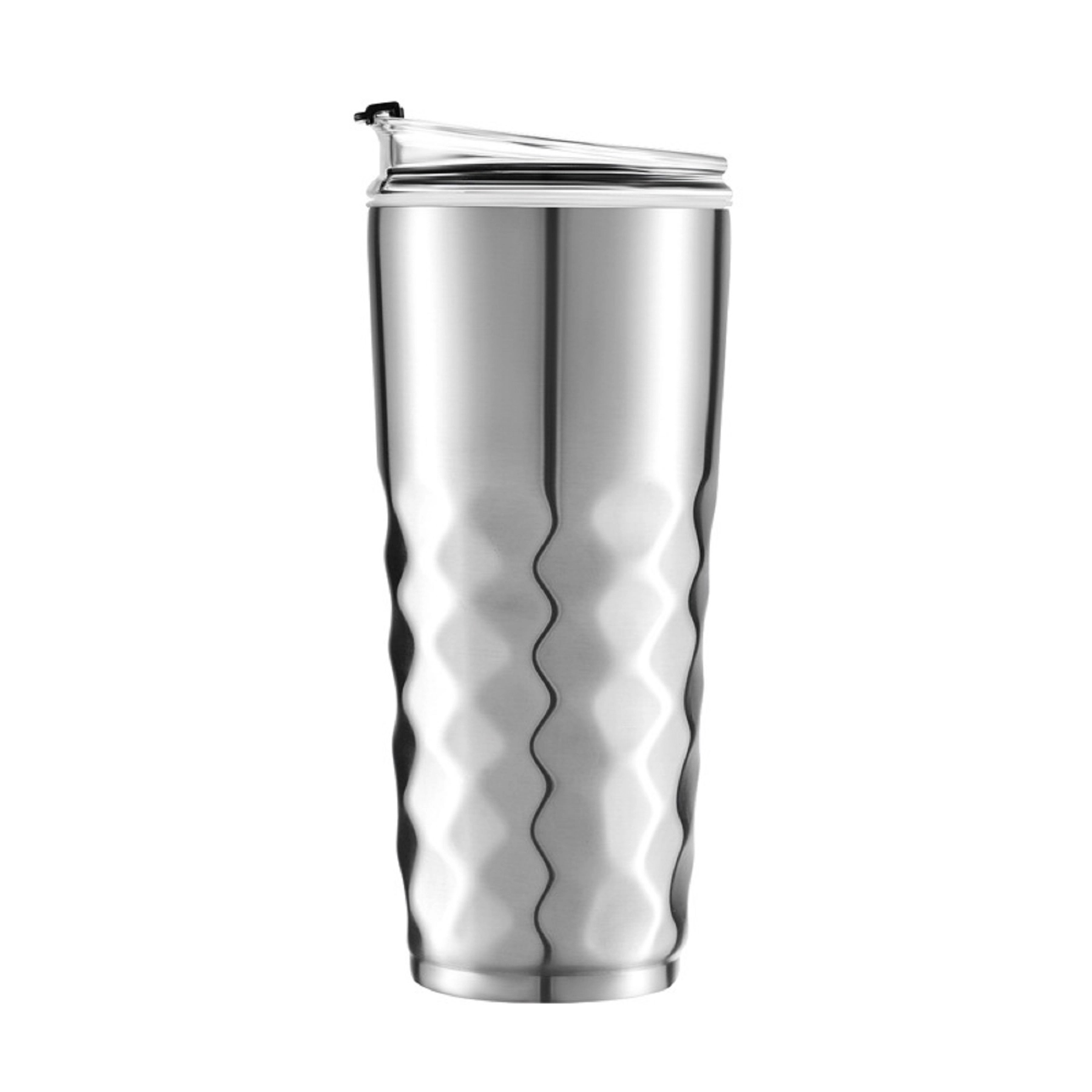 30OZ Silver Rhombus Insulated Vacuum Travel Mug 4