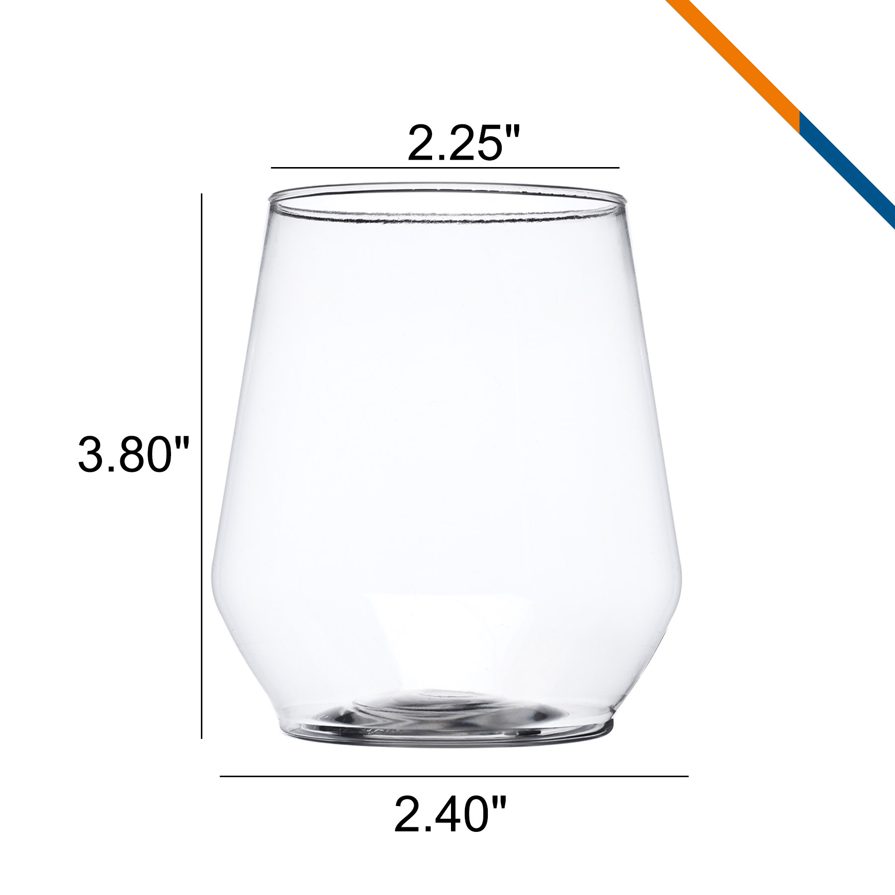 Kelsey Stemless Plastic Wine Glasses - 12 OZ. 4