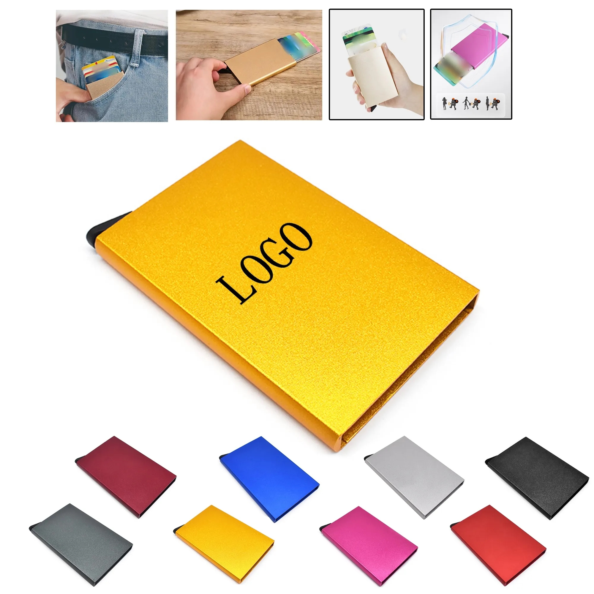 Aluminum Alloy Credit Card Holder Storage Box 5