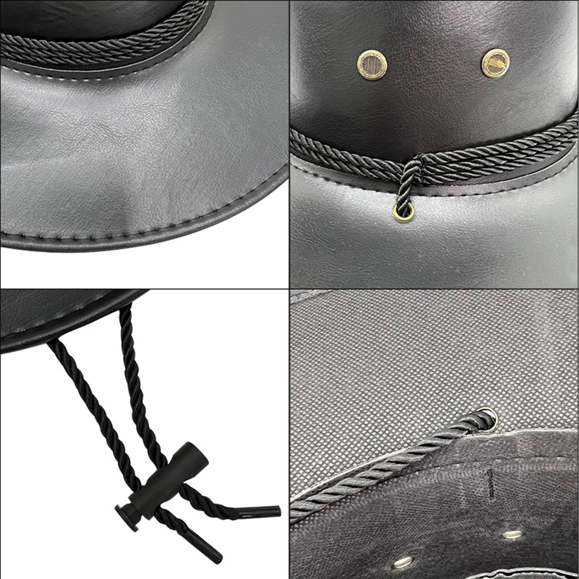 PU Leather Cowboy Hat 4