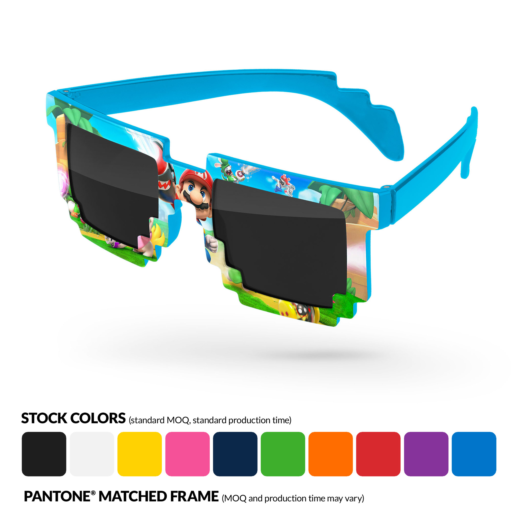 Pixel Sunglasses w/ full-color front-frame 15