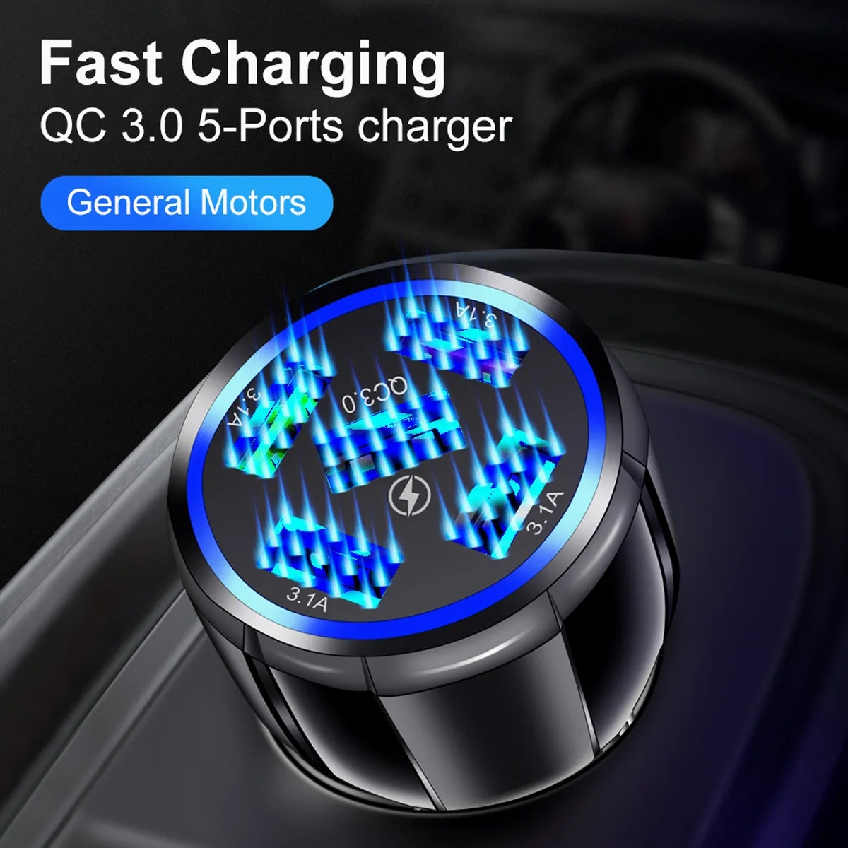 5-Port USB Fast Car Charger 4