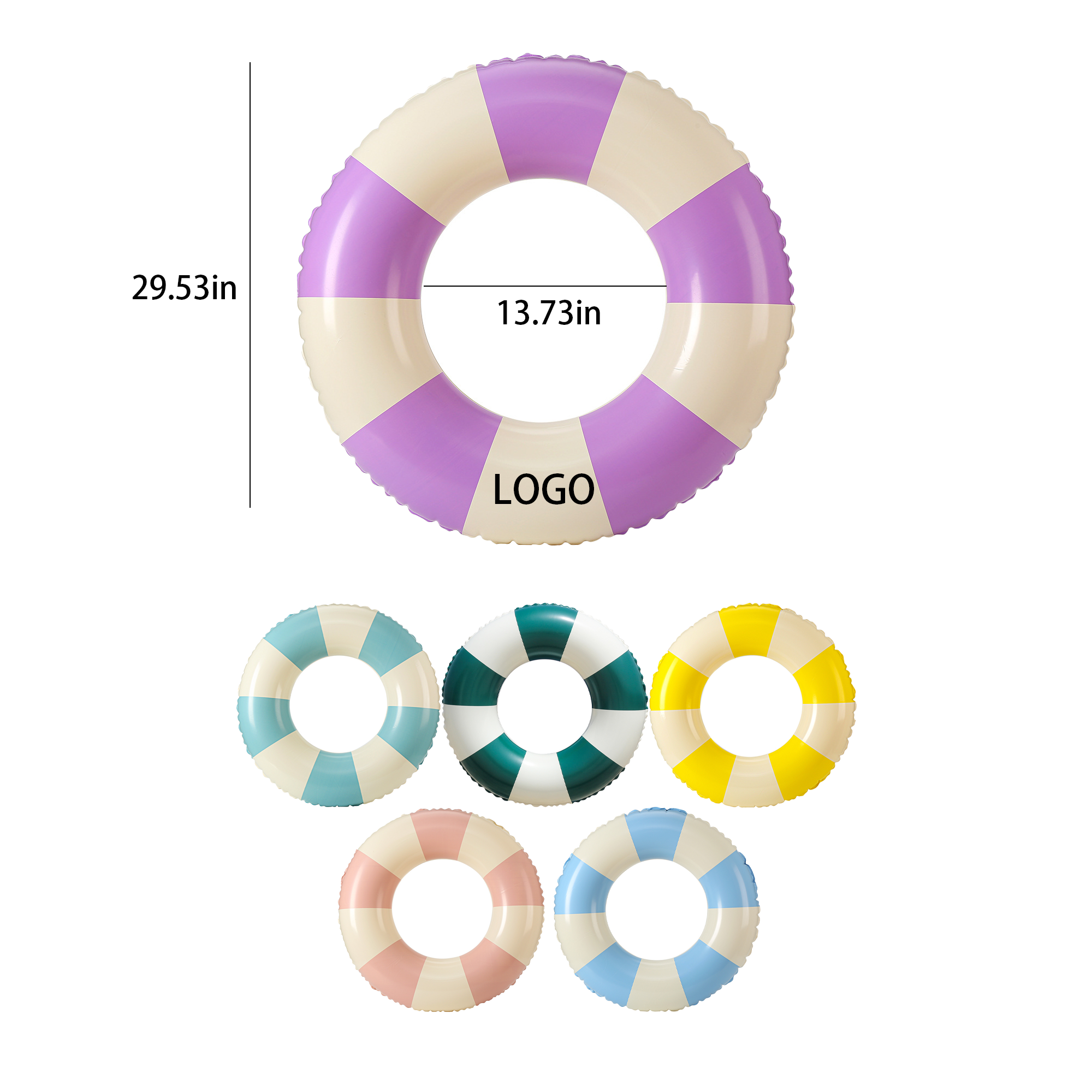 PVC Thickened Adult Fashion Swimming Ring 1