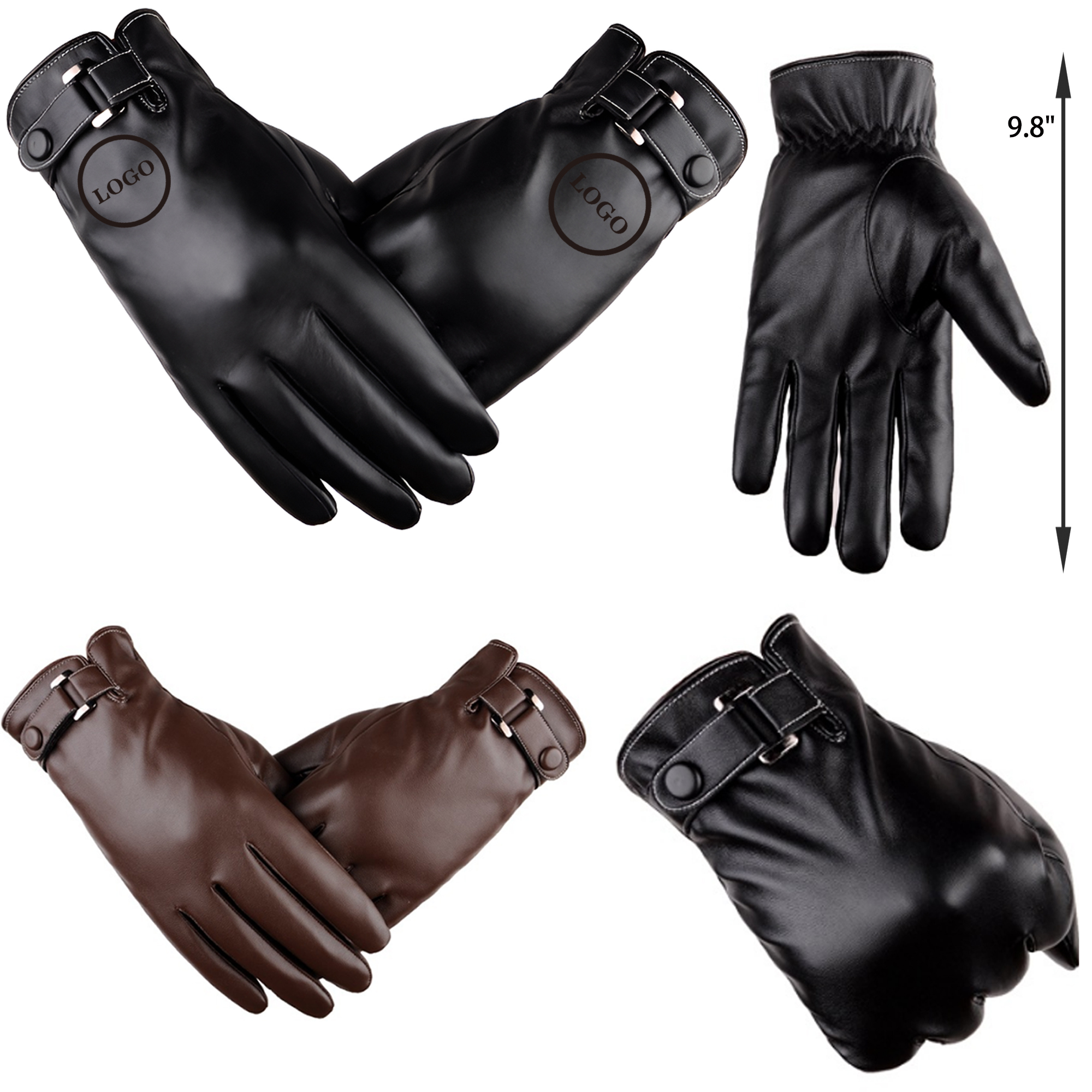 Flexible Winter Thermal Leather Gloves 3