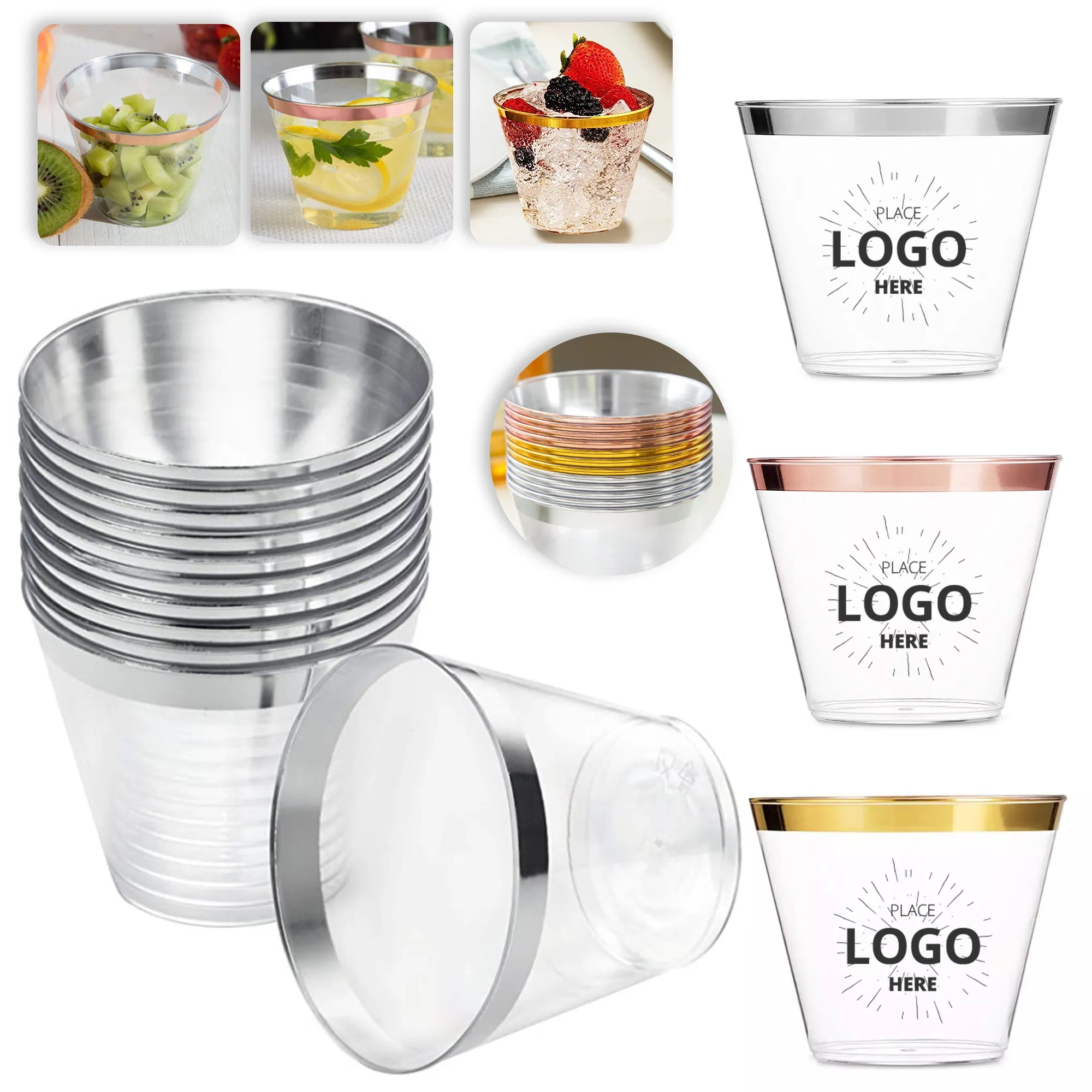9 oz Clear Plastic Cups 1
