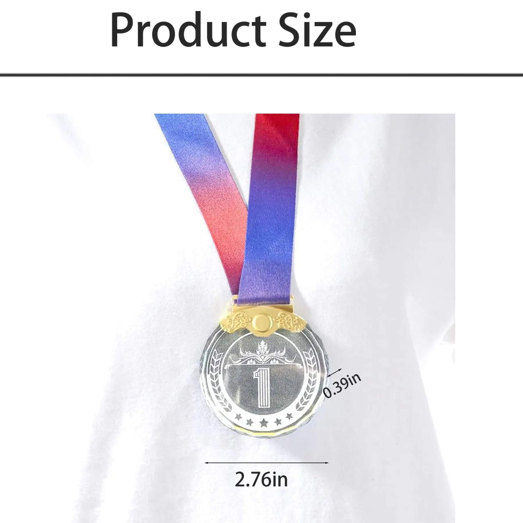 Personalized Crystal Glass Awards Medals With Ribbon 3