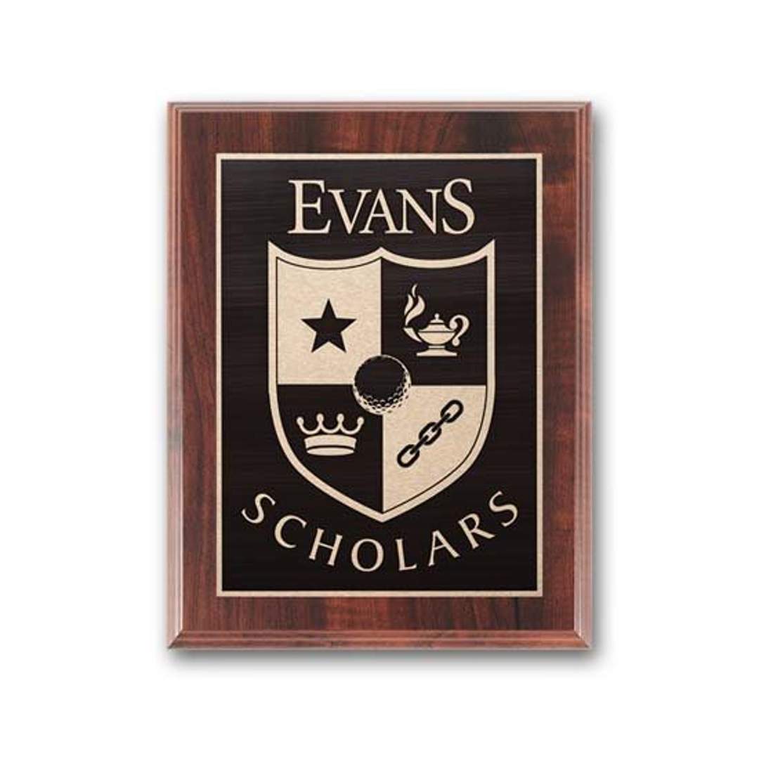 Etch/Antiqued Plaq - Walnut Finish 4